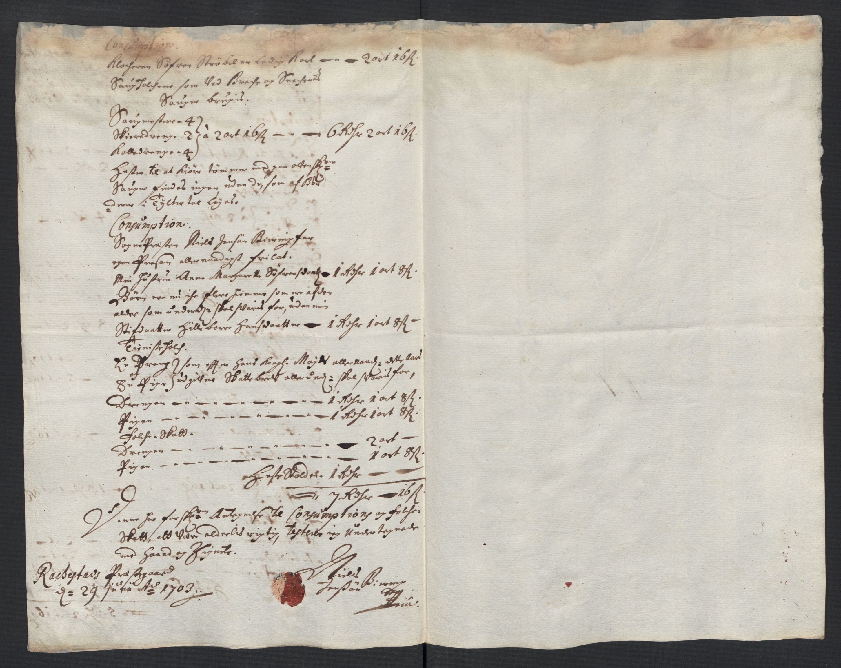 Rentekammeret inntil 1814, Reviderte regnskaper, Fogderegnskap, AV/RA-EA-4092/R07/L0295: Fogderegnskap Rakkestad, Heggen og Frøland, 1703, s. 260