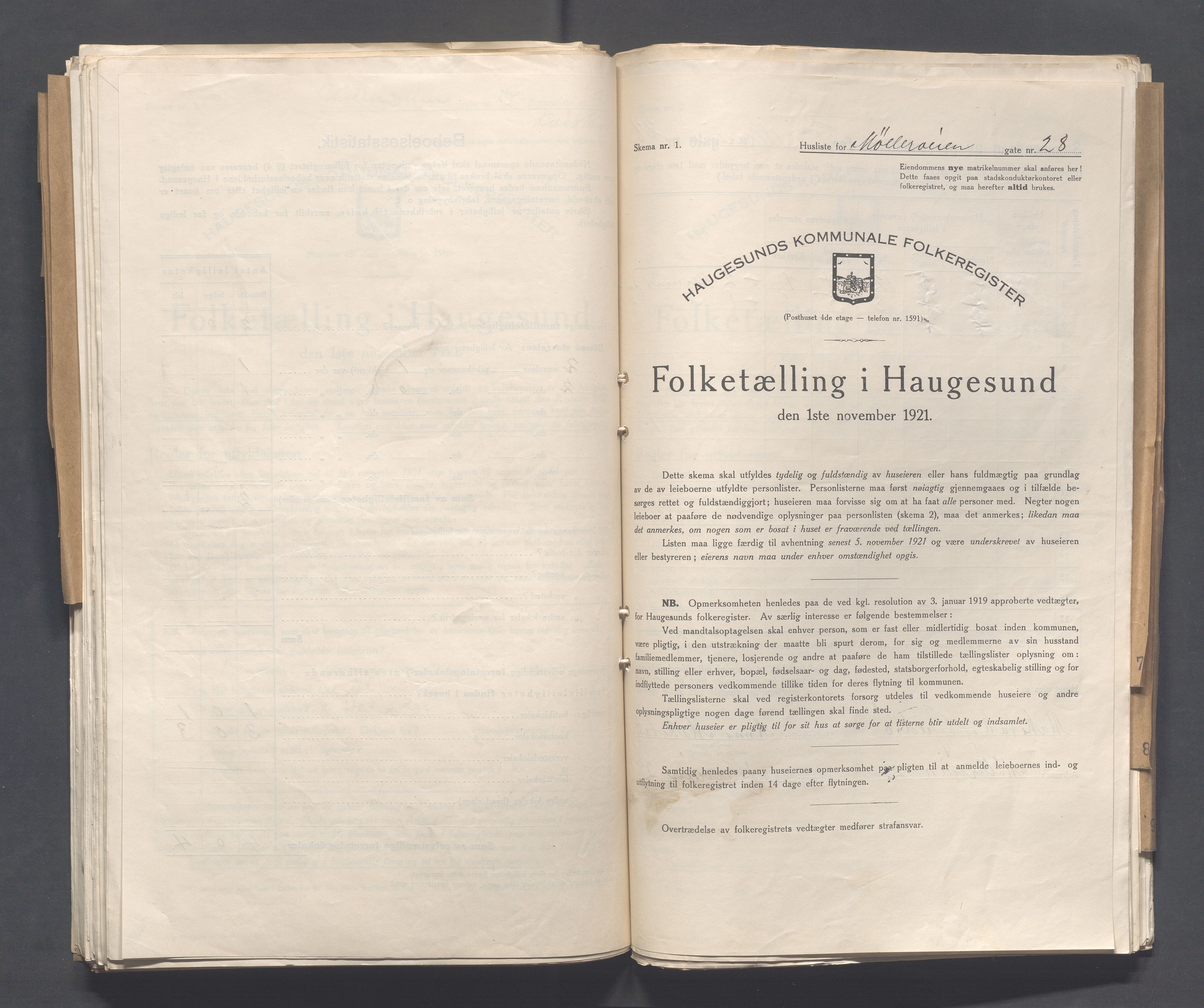 IKAR, Kommunal folketelling 1.11.1921 for Haugesund, 1921, s. 3135