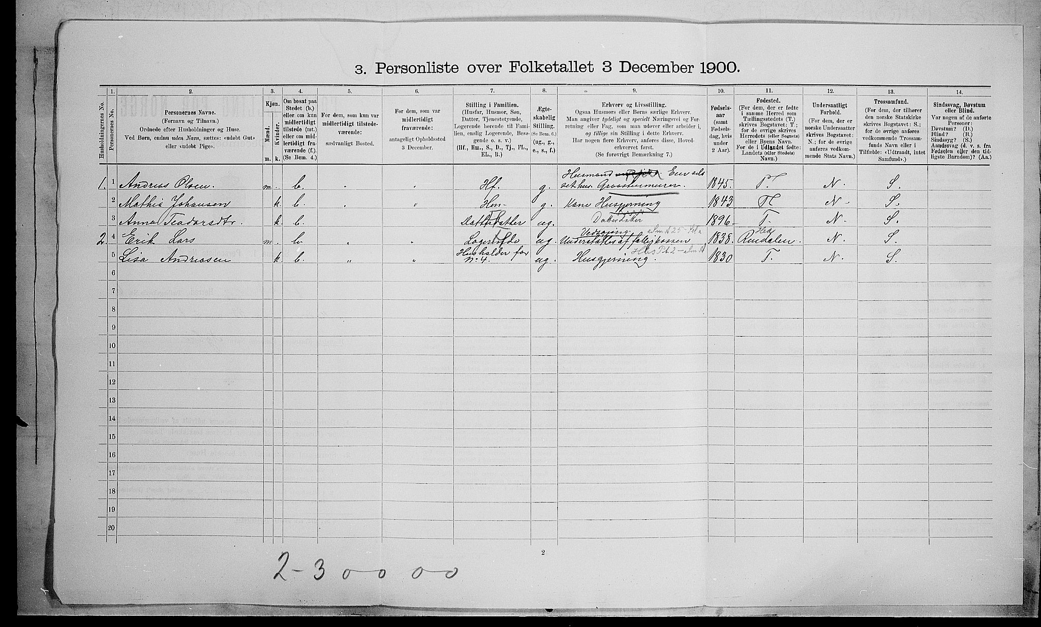 SAH, Folketelling 1900 for 0524 Fåberg herred, 1900, s. 685