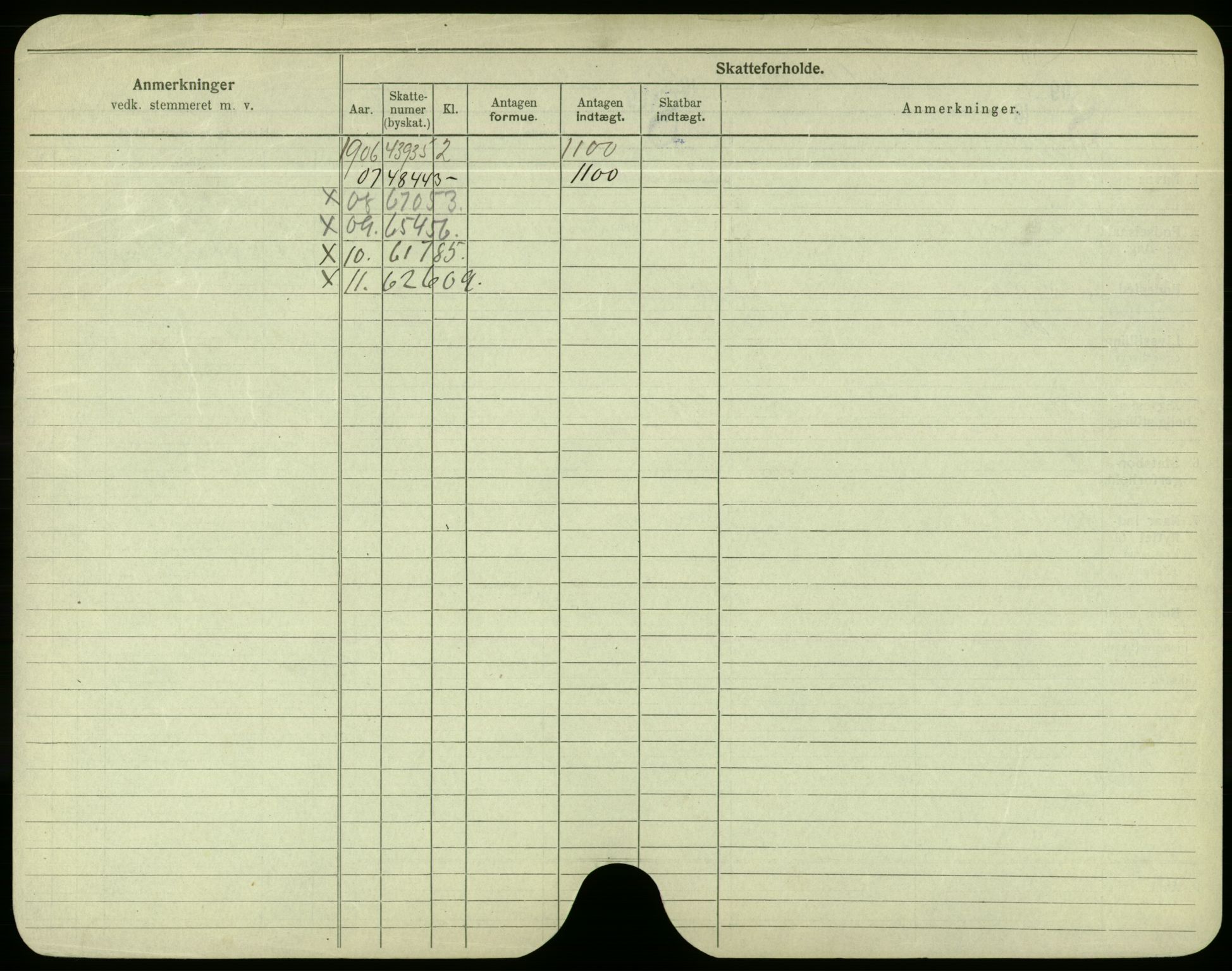 Oslo folkeregister, Registerkort, AV/SAO-A-11715/F/Fa/Fac/L0004: Menn, 1906-1914, s. 299b