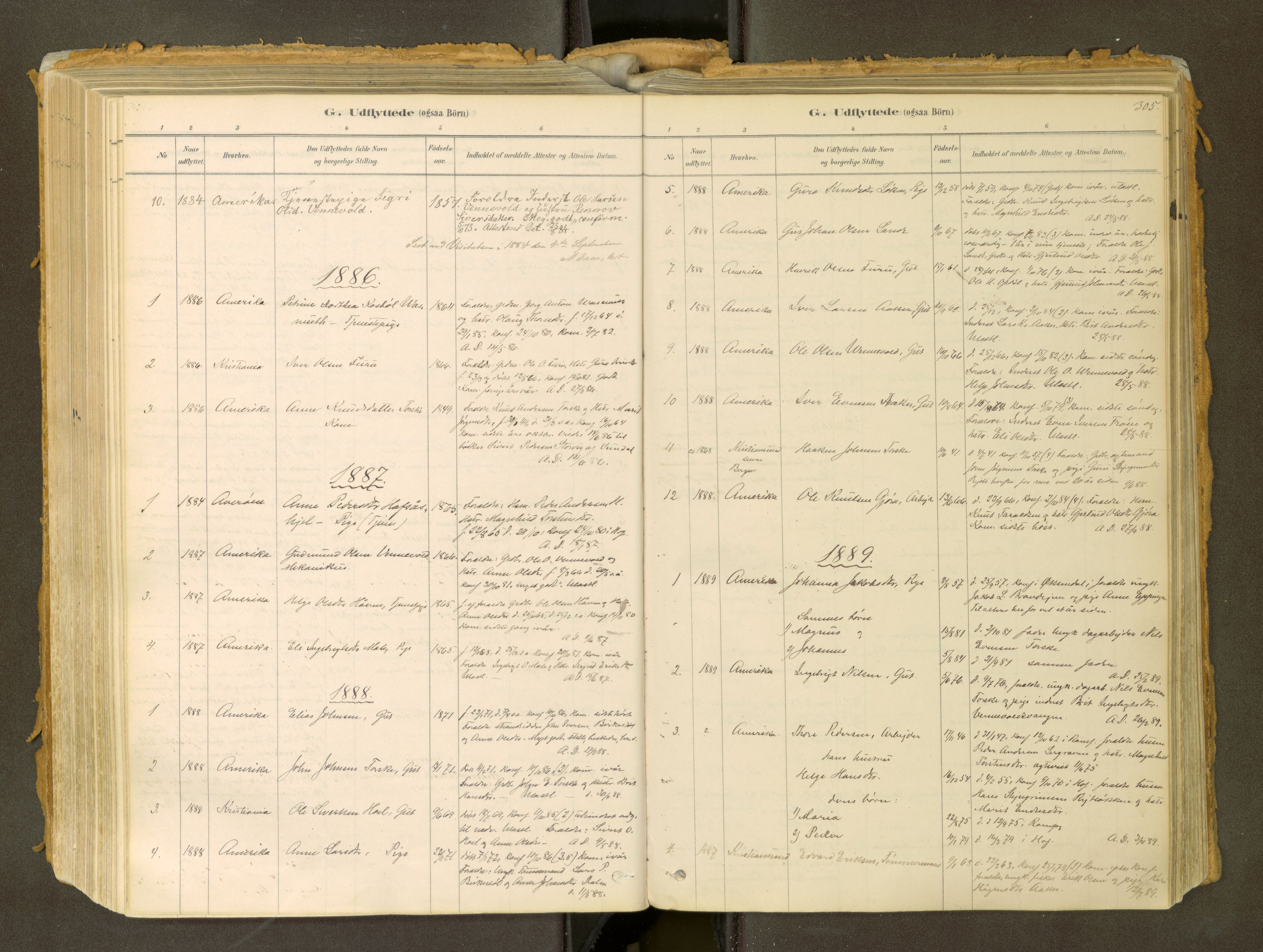 Sunndal sokneprestkontor, SAT/A-1085/1/I/I1/I1a: Ministerialbok nr. 2, 1877-1914, s. 305
