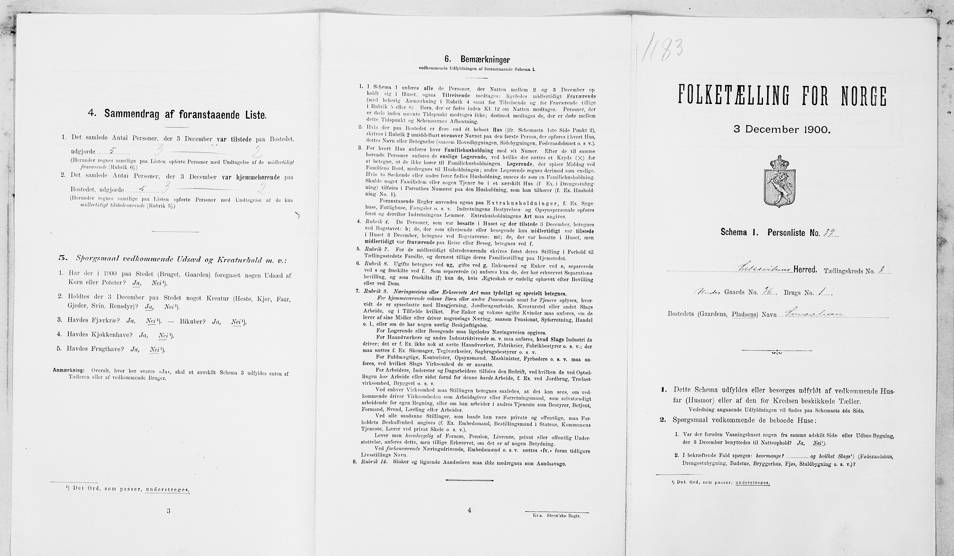 SAT, Folketelling 1900 for 1718 Leksvik herred, 1900, s. 412