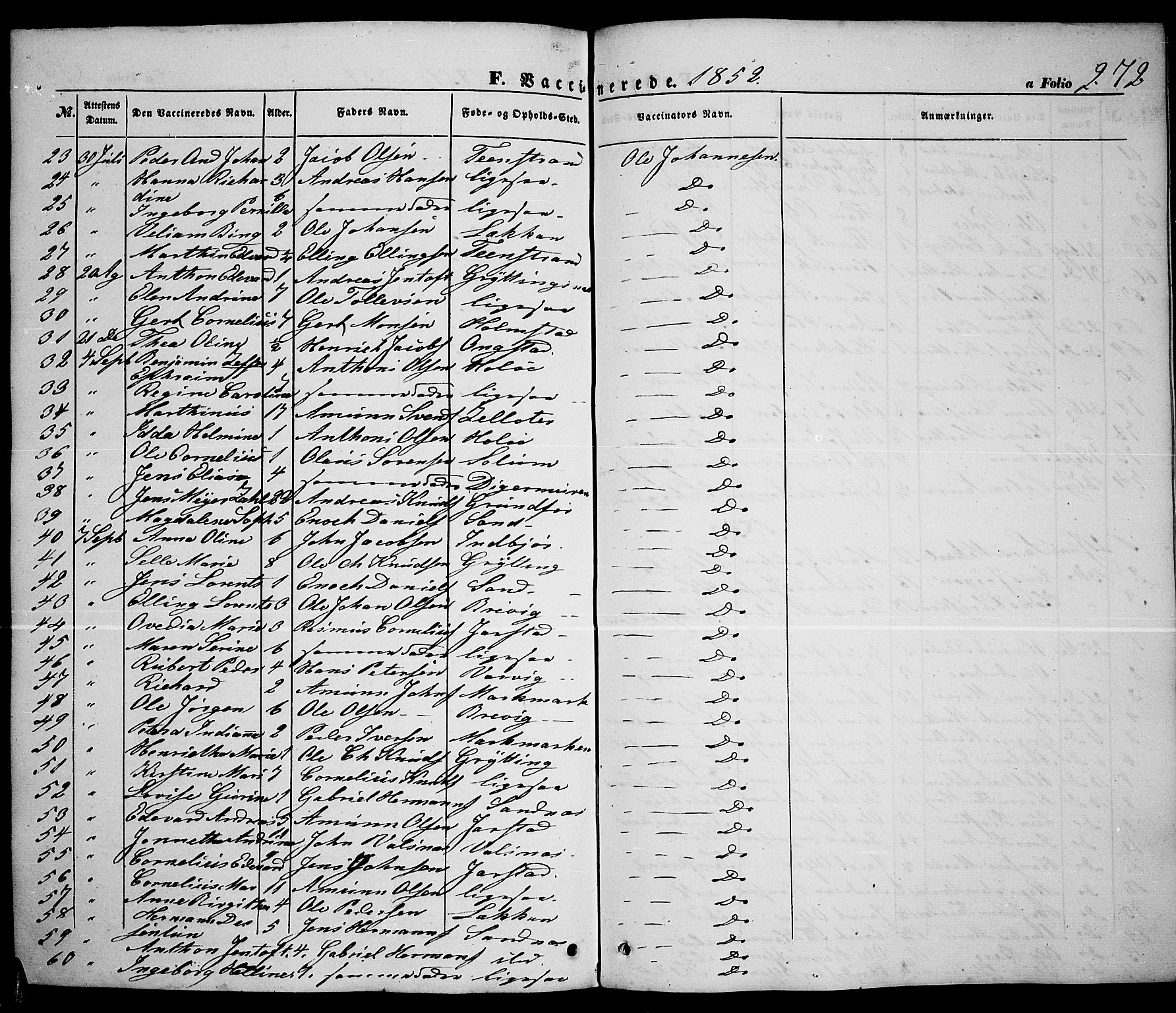 Ministerialprotokoller, klokkerbøker og fødselsregistre - Nordland, AV/SAT-A-1459/888/L1265: Klokkerbok nr. 888C03, 1850-1863, s. 272