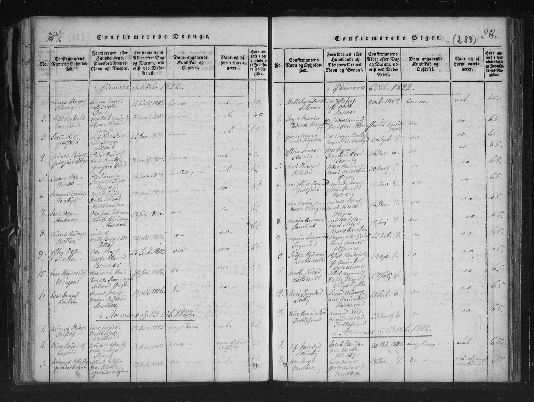 Aremark prestekontor Kirkebøker, AV/SAO-A-10899/F/Fc/L0001: Ministerialbok nr. III 1, 1814-1834, s. 27-28
