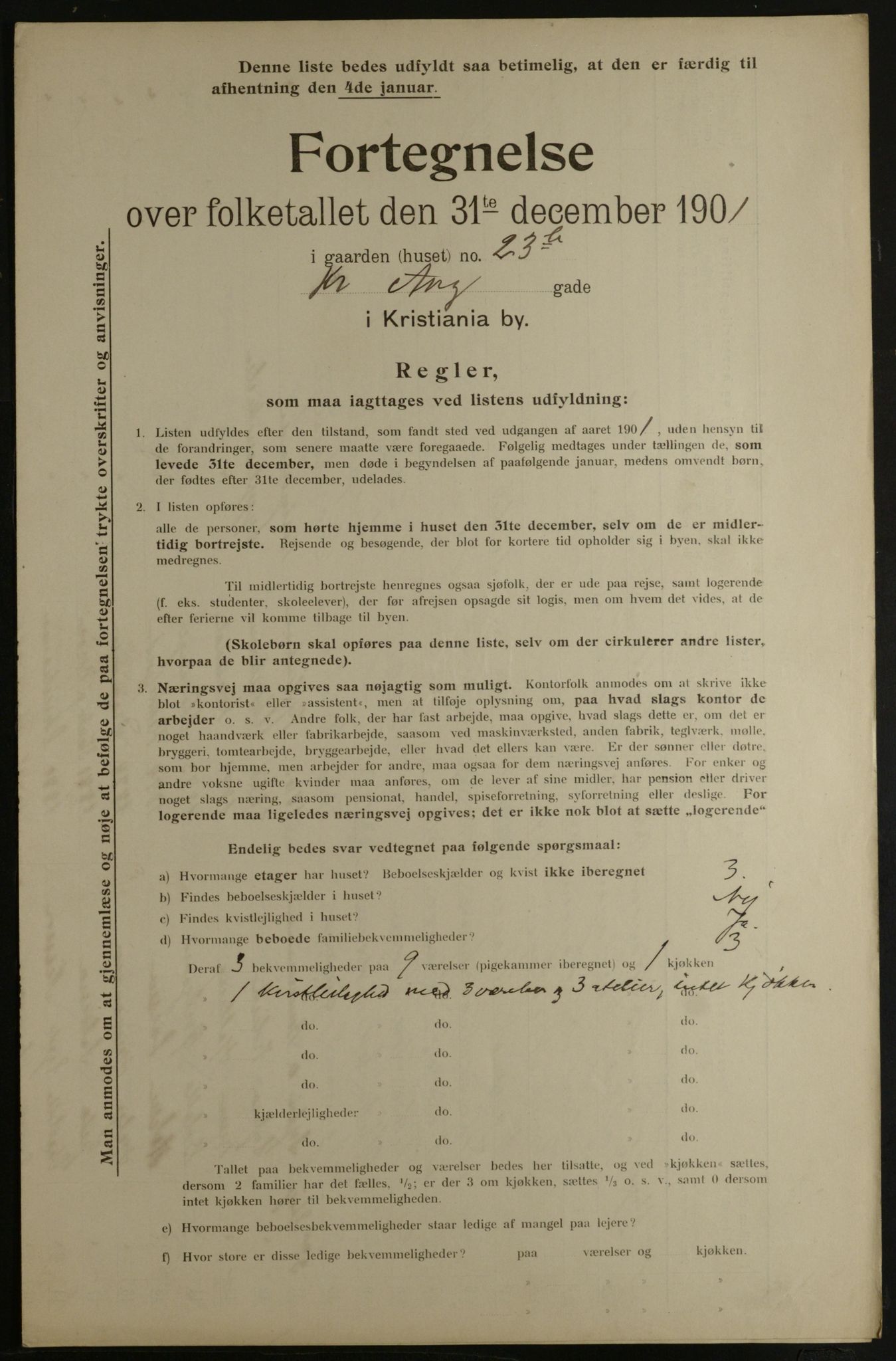 OBA, Kommunal folketelling 31.12.1901 for Kristiania kjøpstad, 1901, s. 8322