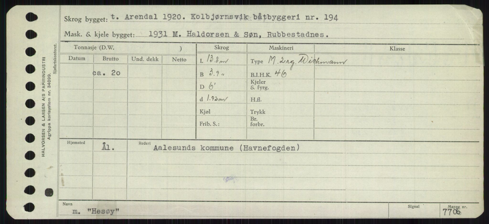 Sjøfartsdirektoratet med forløpere, Skipsmålingen, RA/S-1627/H/Ha/L0002/0002: Fartøy, Eik-Hill / Fartøy, G-Hill, s. 899