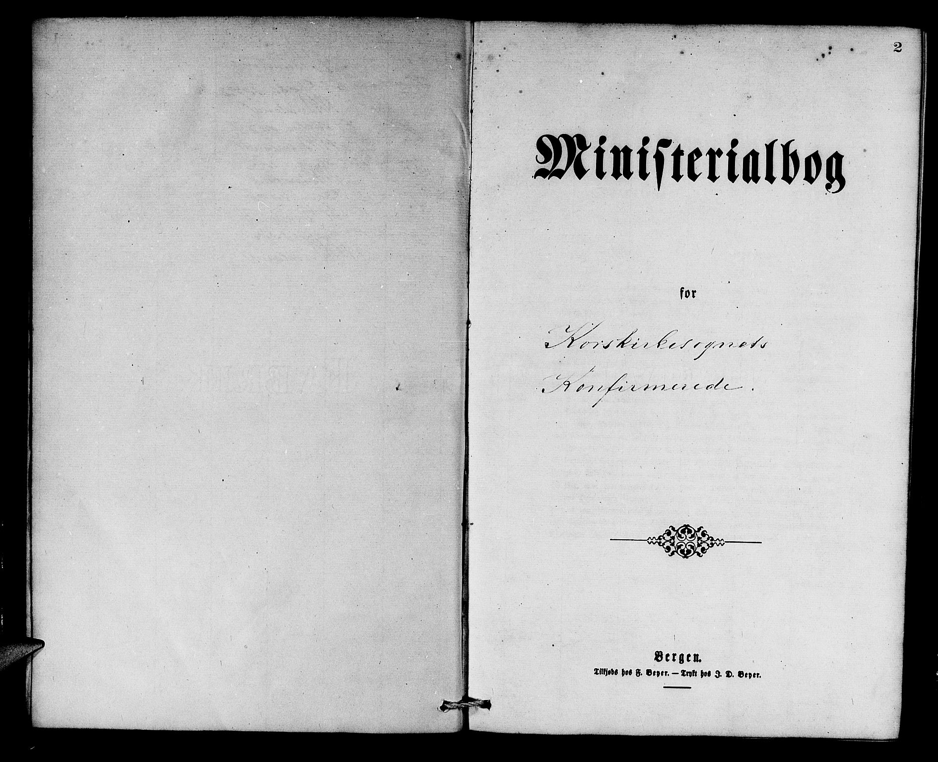Korskirken sokneprestembete, SAB/A-76101/H/Hab: Klokkerbok nr. C 2, 1869-1879, s. 2