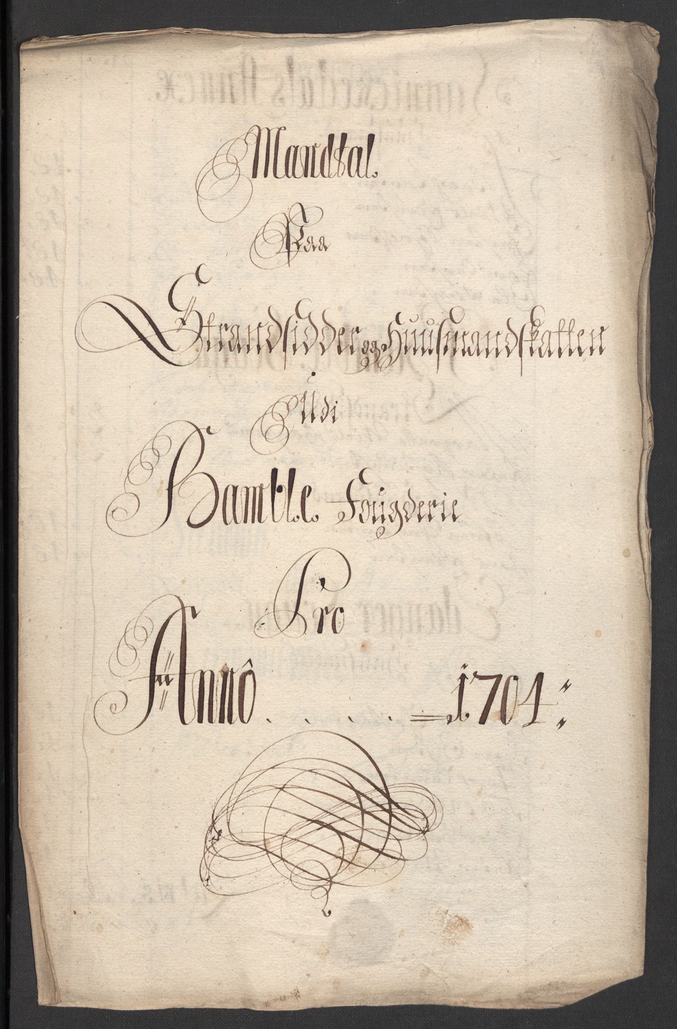 Rentekammeret inntil 1814, Reviderte regnskaper, Fogderegnskap, AV/RA-EA-4092/R36/L2112: Fogderegnskap Øvre og Nedre Telemark og Bamble, 1704, s. 185