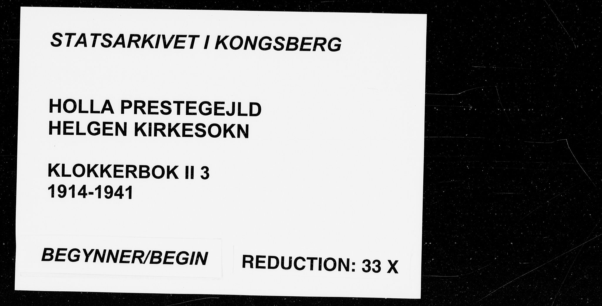 Holla kirkebøker, SAKO/A-272/G/Gb/L0003: Klokkerbok nr. II 3, 1914-1941