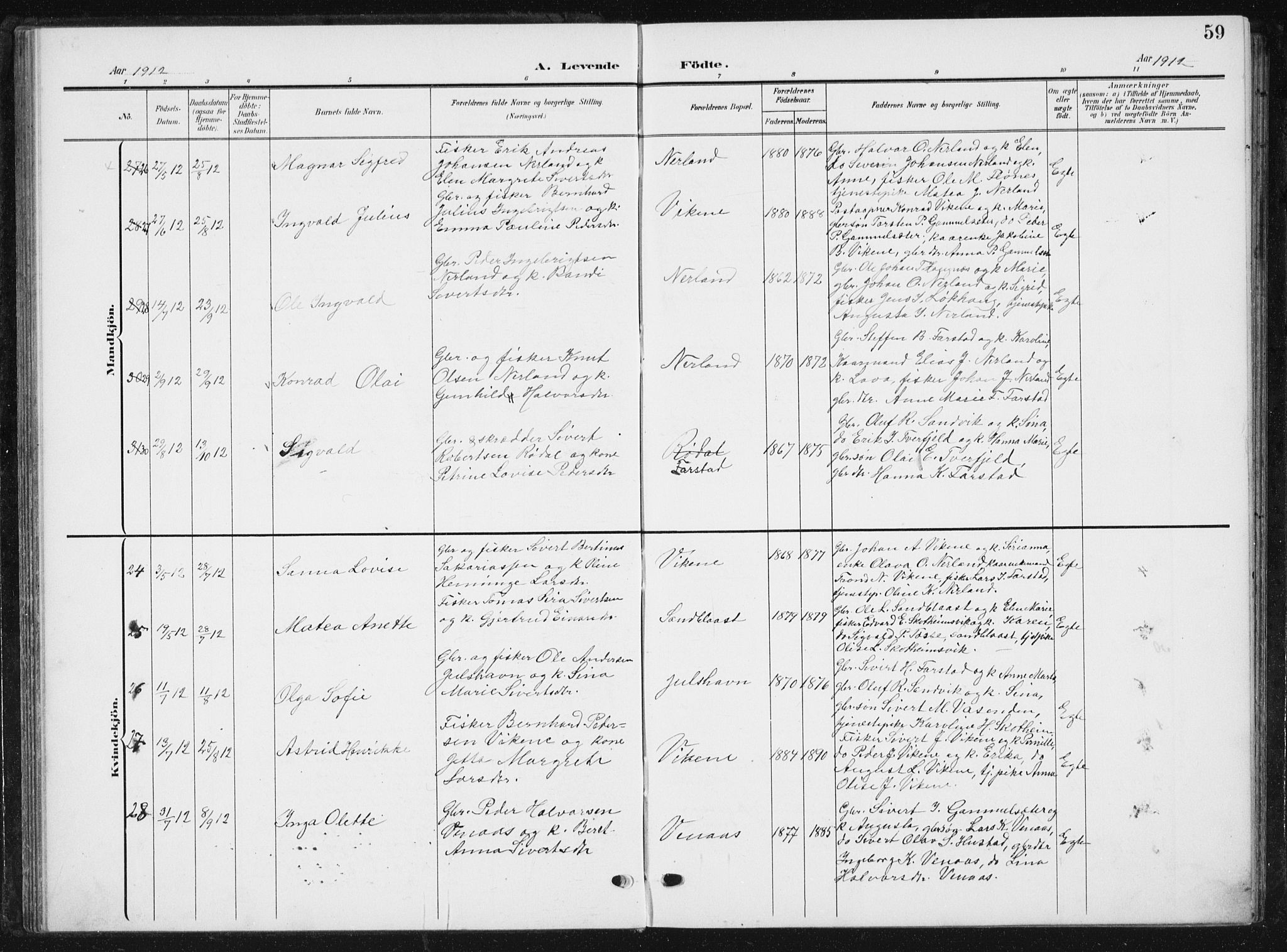 Ministerialprotokoller, klokkerbøker og fødselsregistre - Møre og Romsdal, AV/SAT-A-1454/567/L0784: Klokkerbok nr. 567C04, 1903-1938, s. 59