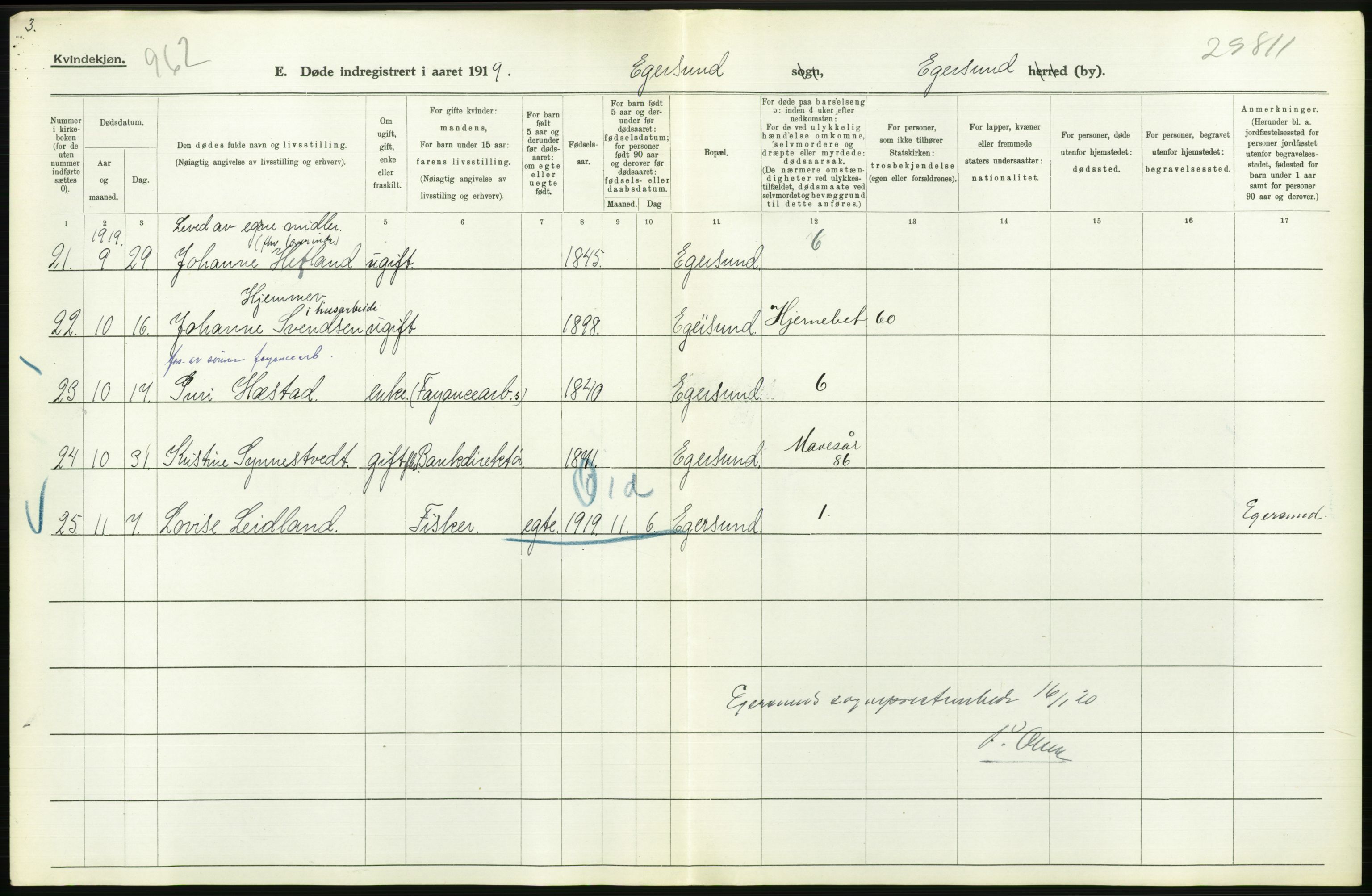 Statistisk sentralbyrå, Sosiodemografiske emner, Befolkning, AV/RA-S-2228/D/Df/Dfb/Dfbi/L0030: Rogaland fylke: Døde. Bygder og byer., 1919, s. 554