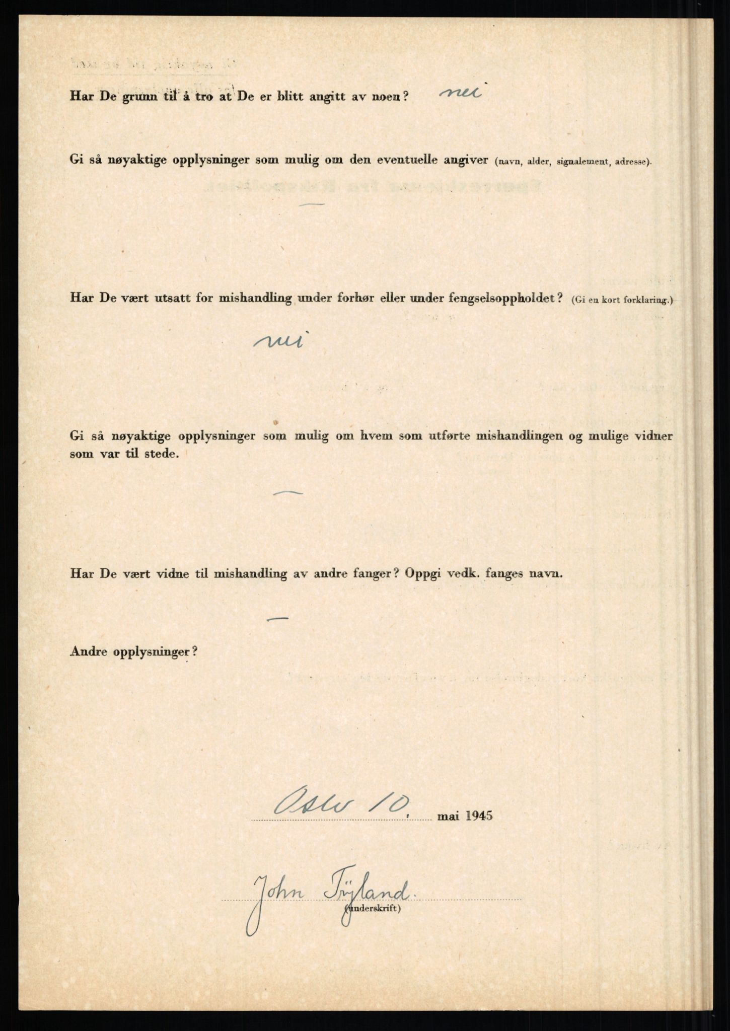 Rikspolitisjefen, AV/RA-S-1560/L/L0017: Tidemann, Hermann G. - Veum, Tjostolv, 1940-1945, s. 436