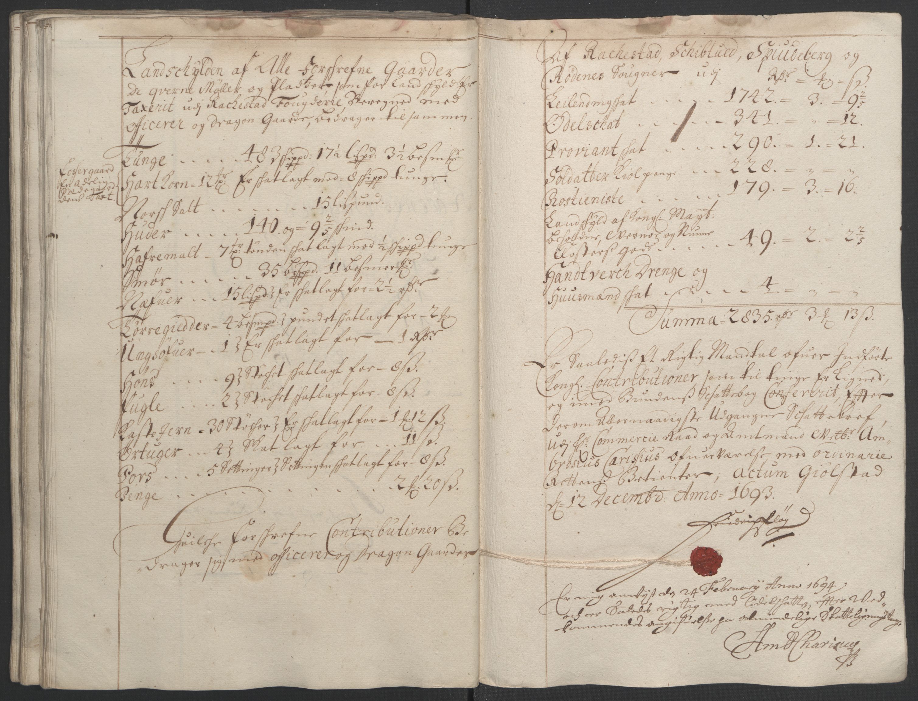 Rentekammeret inntil 1814, Reviderte regnskaper, Fogderegnskap, RA/EA-4092/R05/L0278: Fogderegnskap Rakkestad, 1691-1693, s. 471