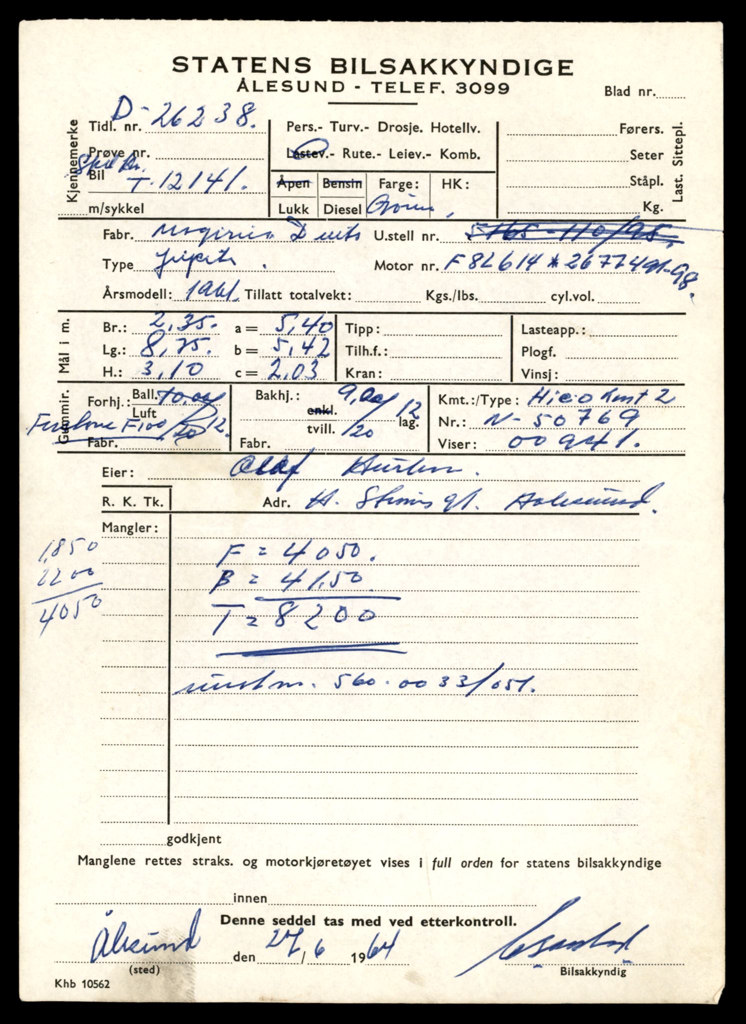 Møre og Romsdal vegkontor - Ålesund trafikkstasjon, AV/SAT-A-4099/F/Fe/L0032: Registreringskort for kjøretøy T 11997 - T 12149, 1927-1998, s. 3661