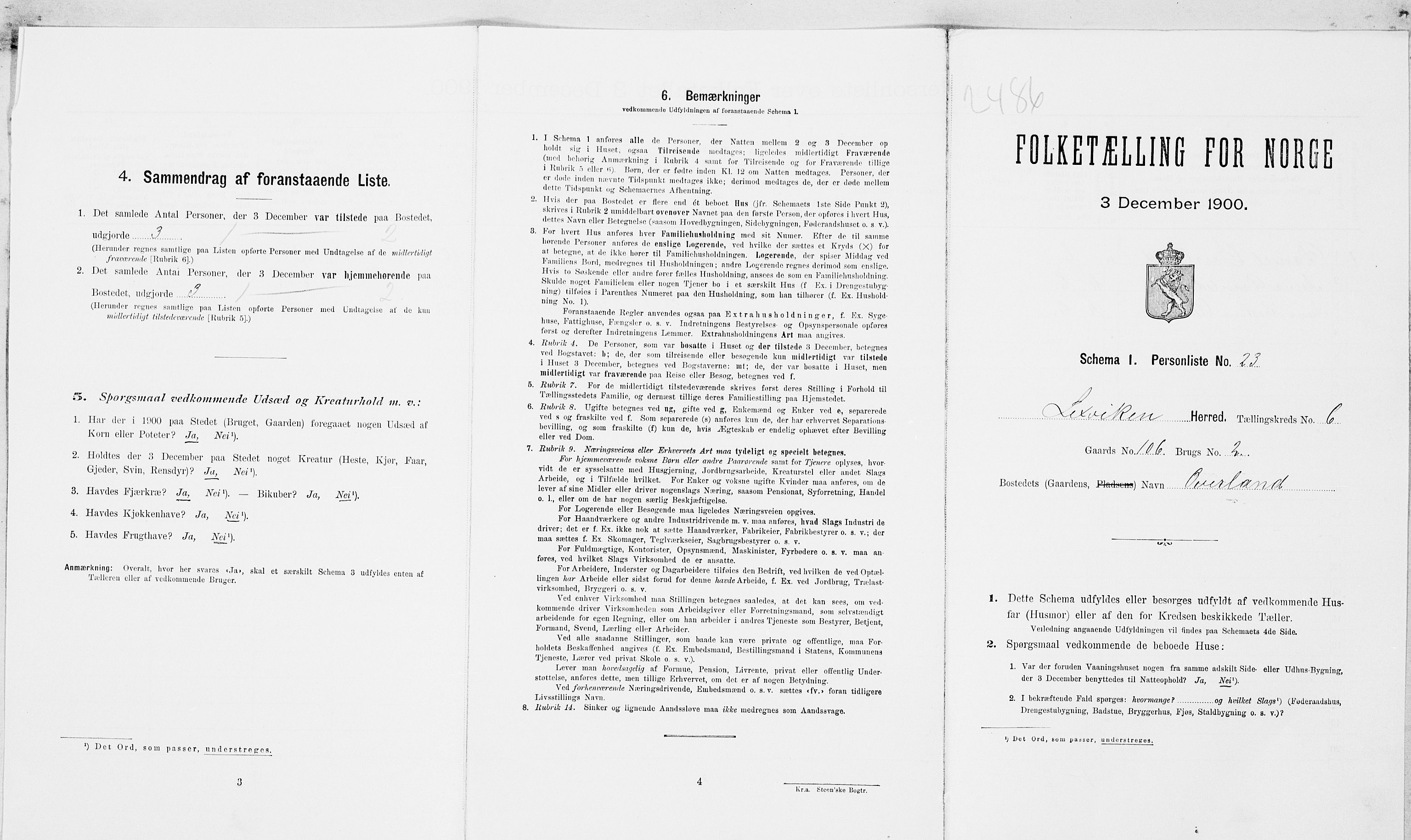 SAT, Folketelling 1900 for 1718 Leksvik herred, 1900, s. 815