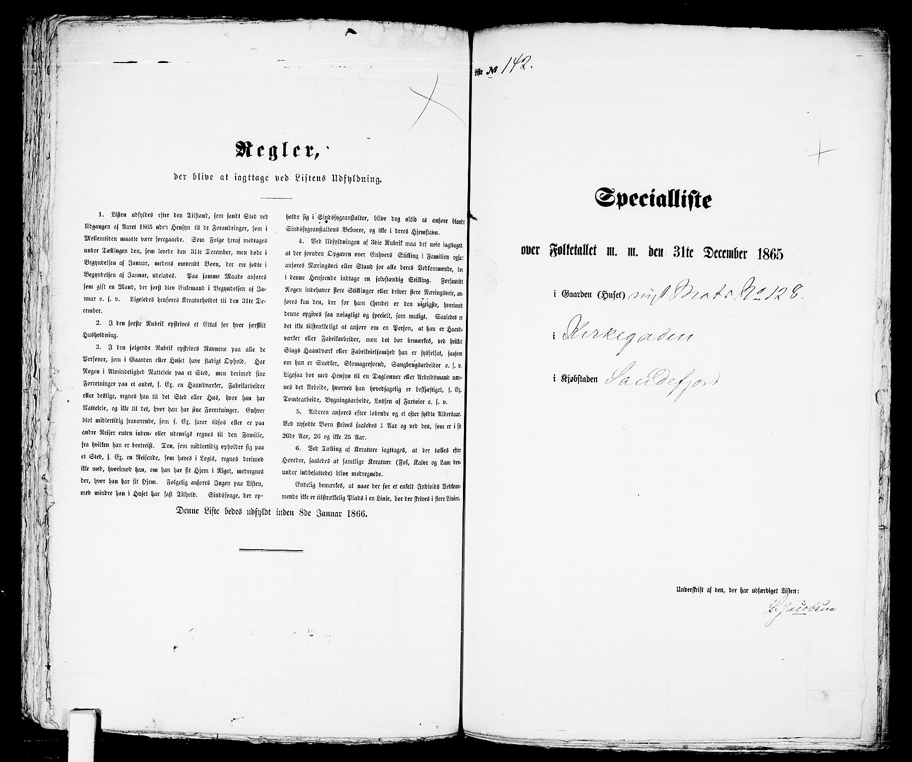 RA, Folketelling 1865 for 0706B Sandeherred prestegjeld, Sandefjord kjøpstad, 1865, s. 291