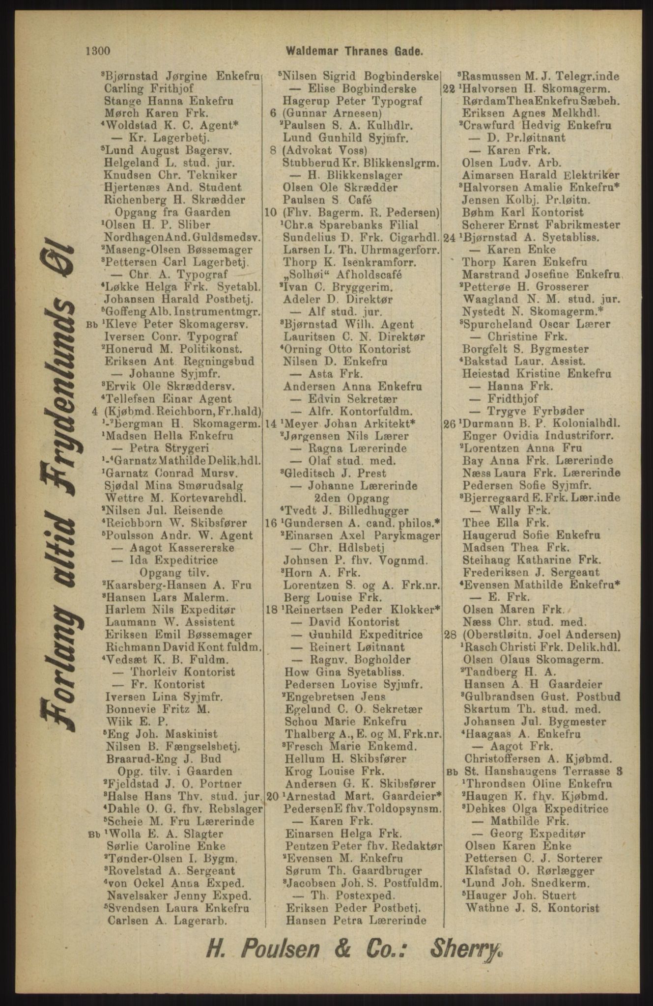 Kristiania/Oslo adressebok, PUBL/-, 1904, s. 1300