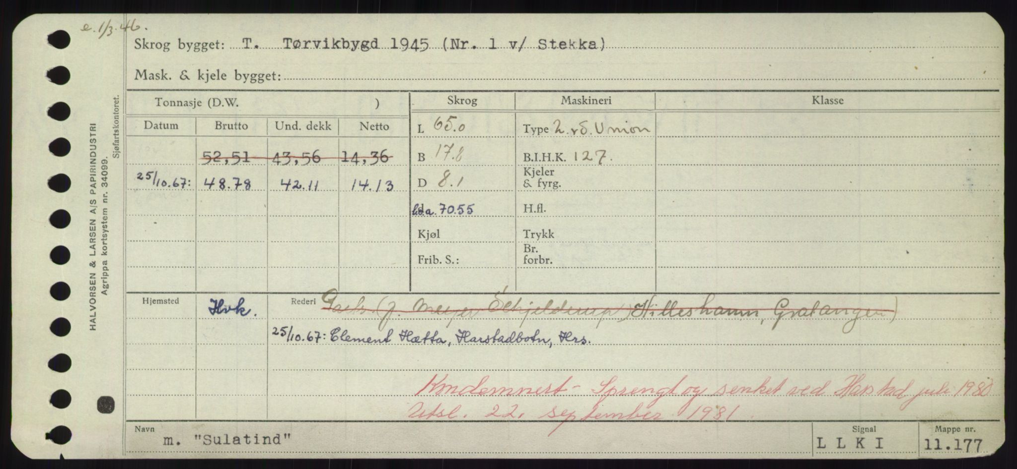 Sjøfartsdirektoratet med forløpere, Skipsmålingen, RA/S-1627/H/Hd/L0037: Fartøy, Su-Så, s. 35