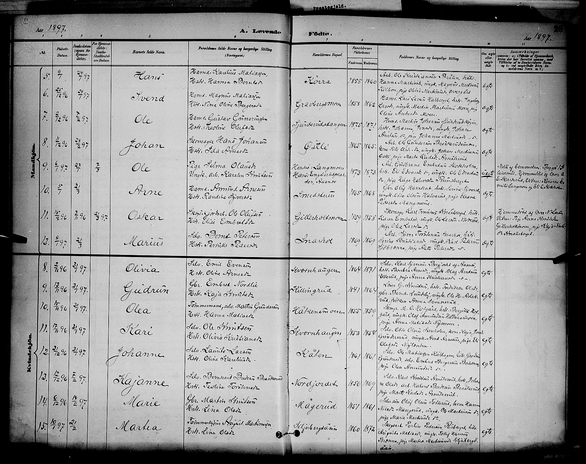 Våler prestekontor, Hedmark, AV/SAH-PREST-040/H/Ha/Hab/L0001: Klokkerbok nr. 1, 1894-1904, s. 28