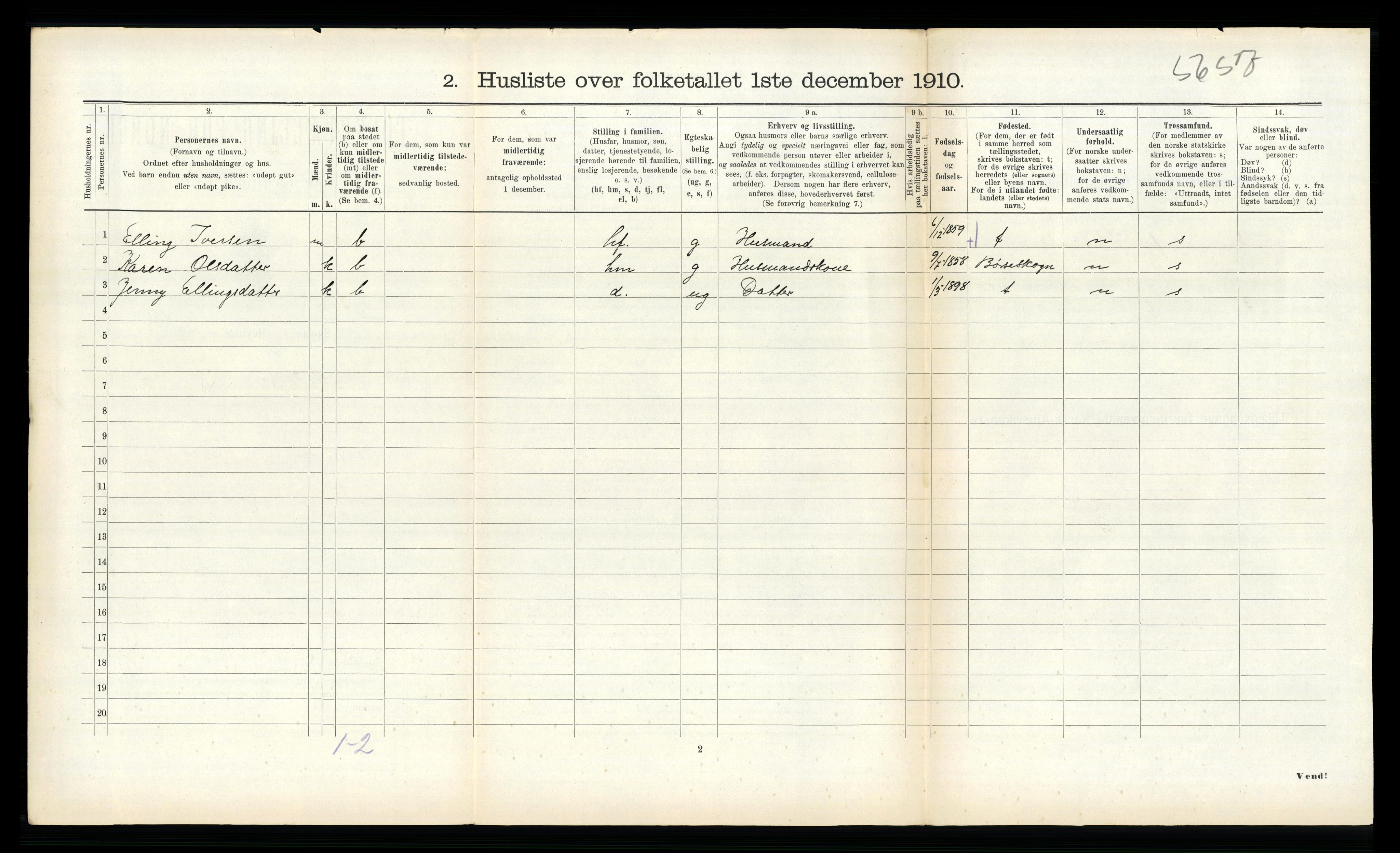 RA, Folketelling 1910 for 1653 Melhus herred, 1910, s. 111