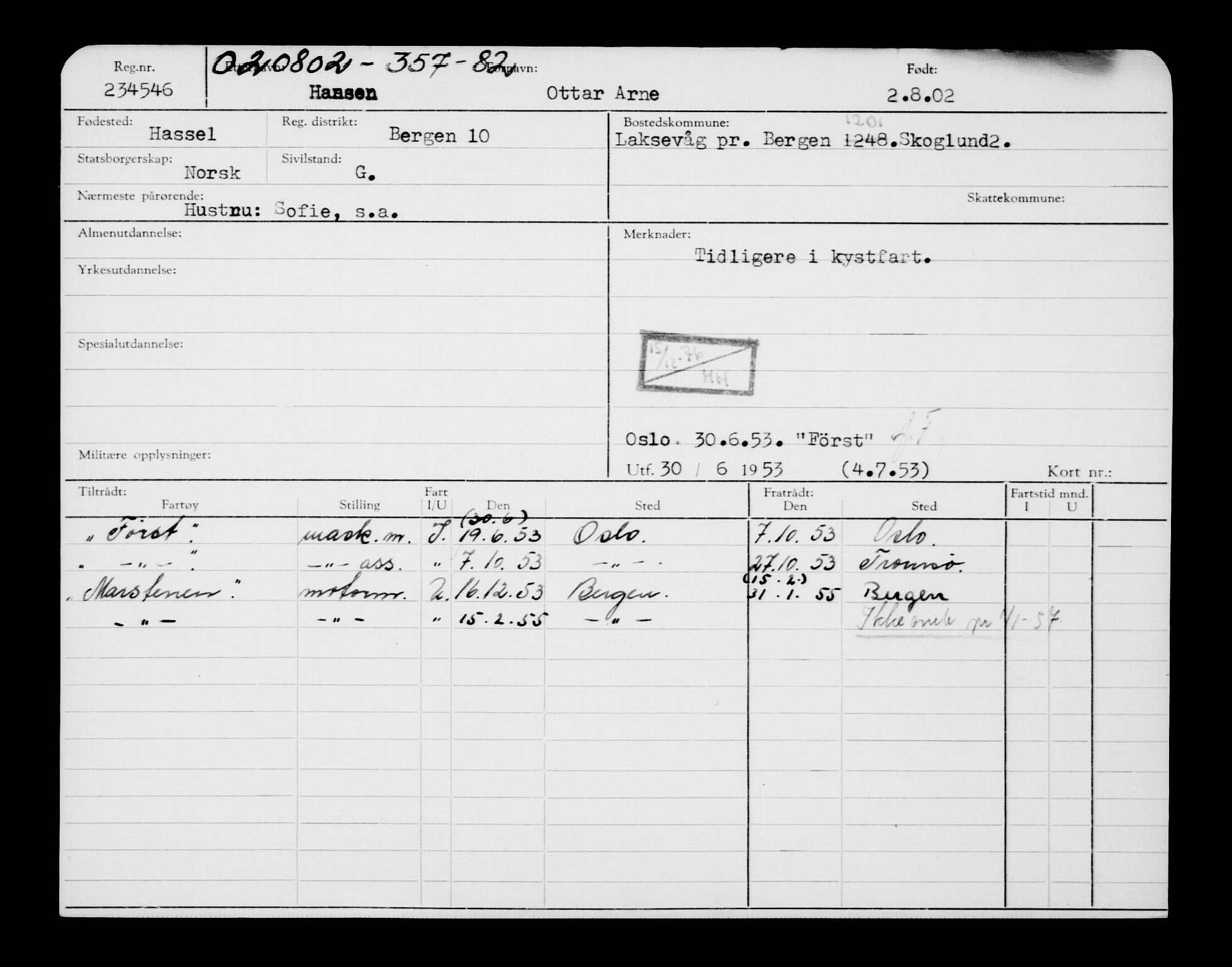 Direktoratet for sjømenn, AV/RA-S-3545/G/Gb/L0045: Hovedkort, 1902, s. 287