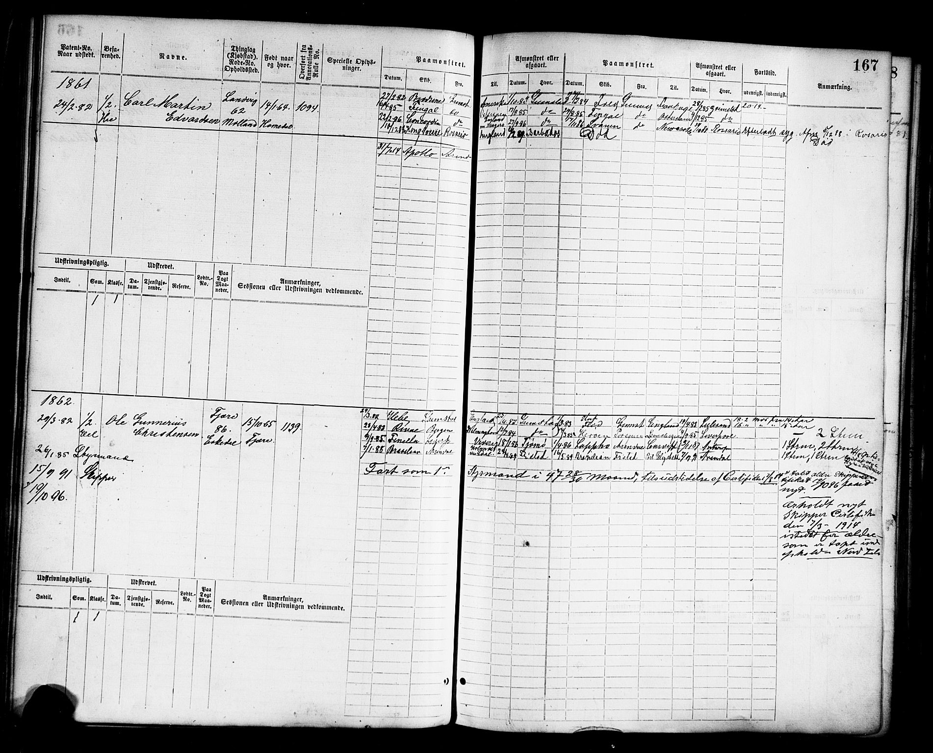 Grimstad mønstringskrets, AV/SAK-2031-0013/F/Fb/L0011: Hovedrulle nr 1529-2290, V-24, 1877-1889, s. 172