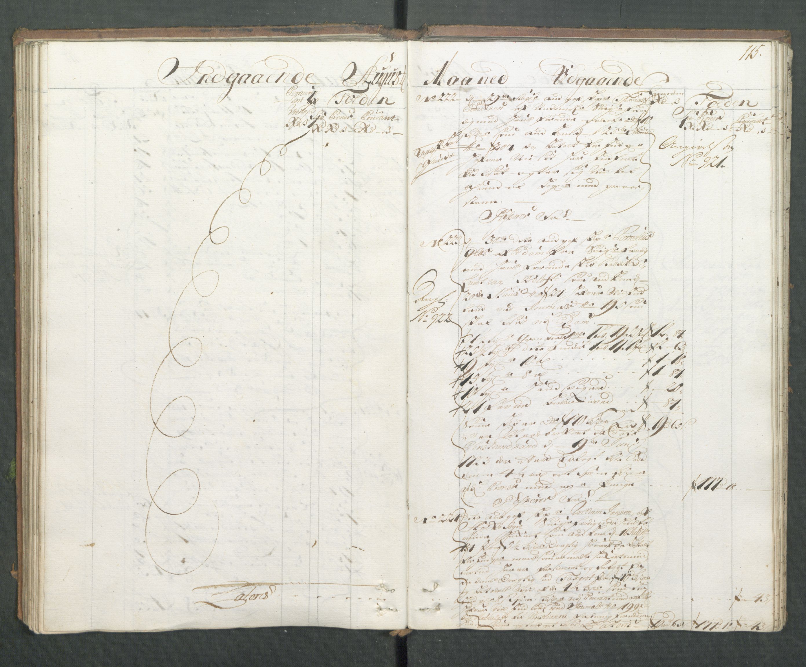 Generaltollkammeret, tollregnskaper, AV/RA-EA-5490/R14/L0012/0001: Tollregnskaper Øster-Risør / Hovedtollbok, 1731, s. 114b-115a