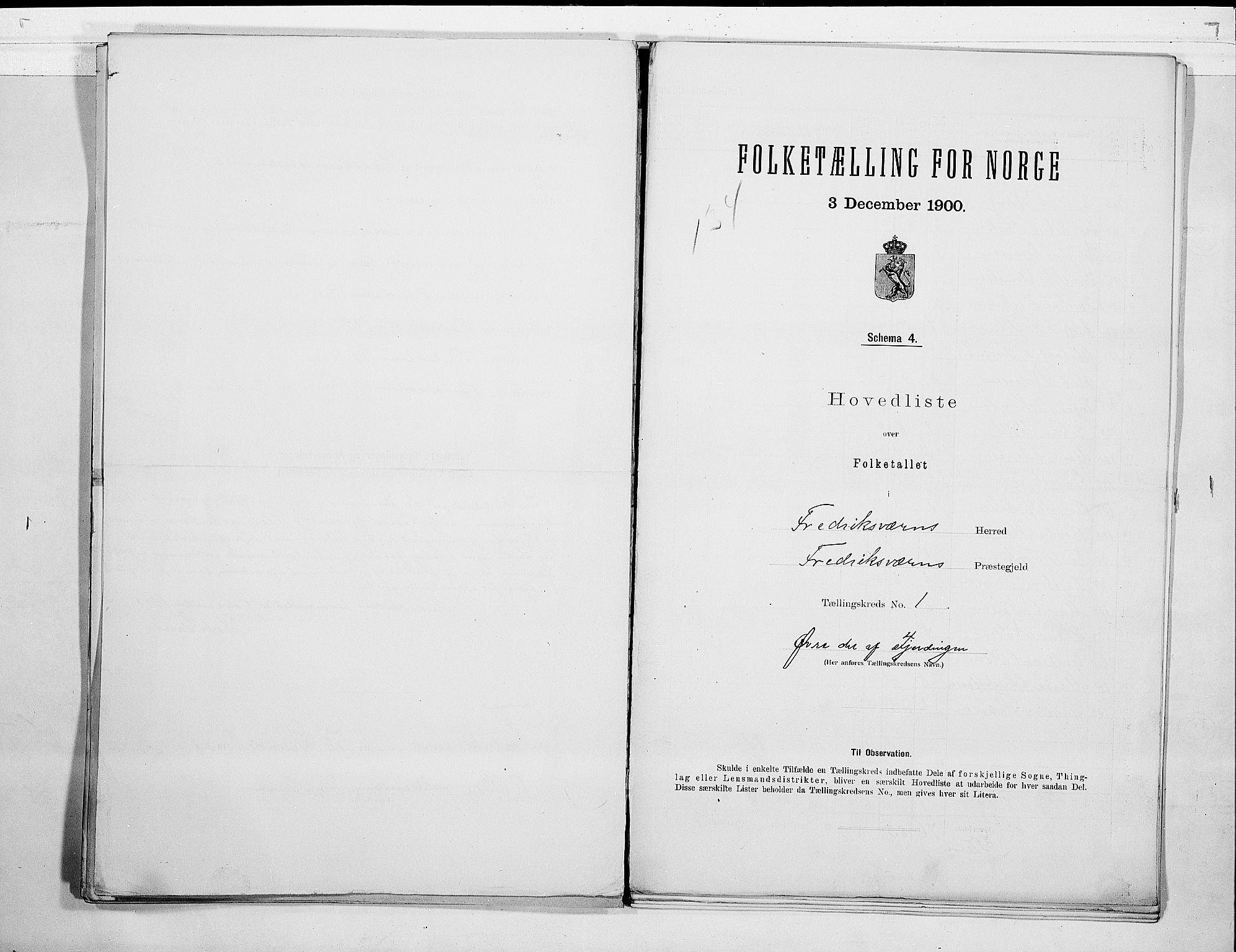 RA, Folketelling 1900 for 0798 Fredriksvern herred, 1900, s. 4
