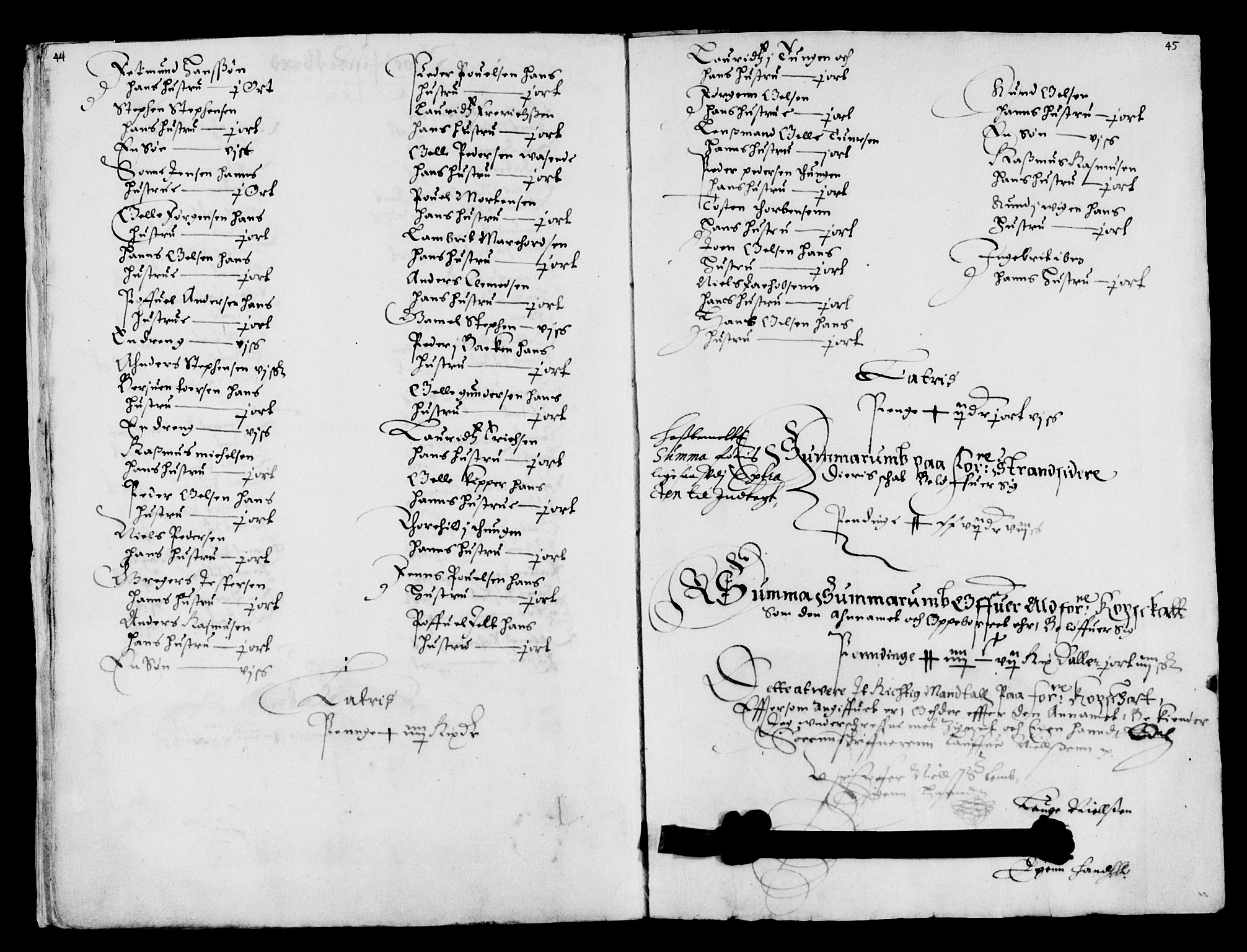 Rentekammeret inntil 1814, Reviderte regnskaper, Lensregnskaper, AV/RA-EA-5023/R/Rb/Rbw/L0085: Trondheim len, 1644-1646