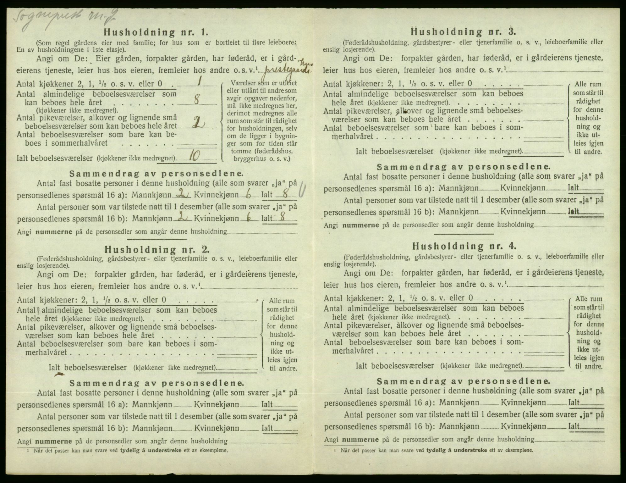 SAB, Folketelling 1920 for 1213 Fjelberg herred, 1920, s. 132