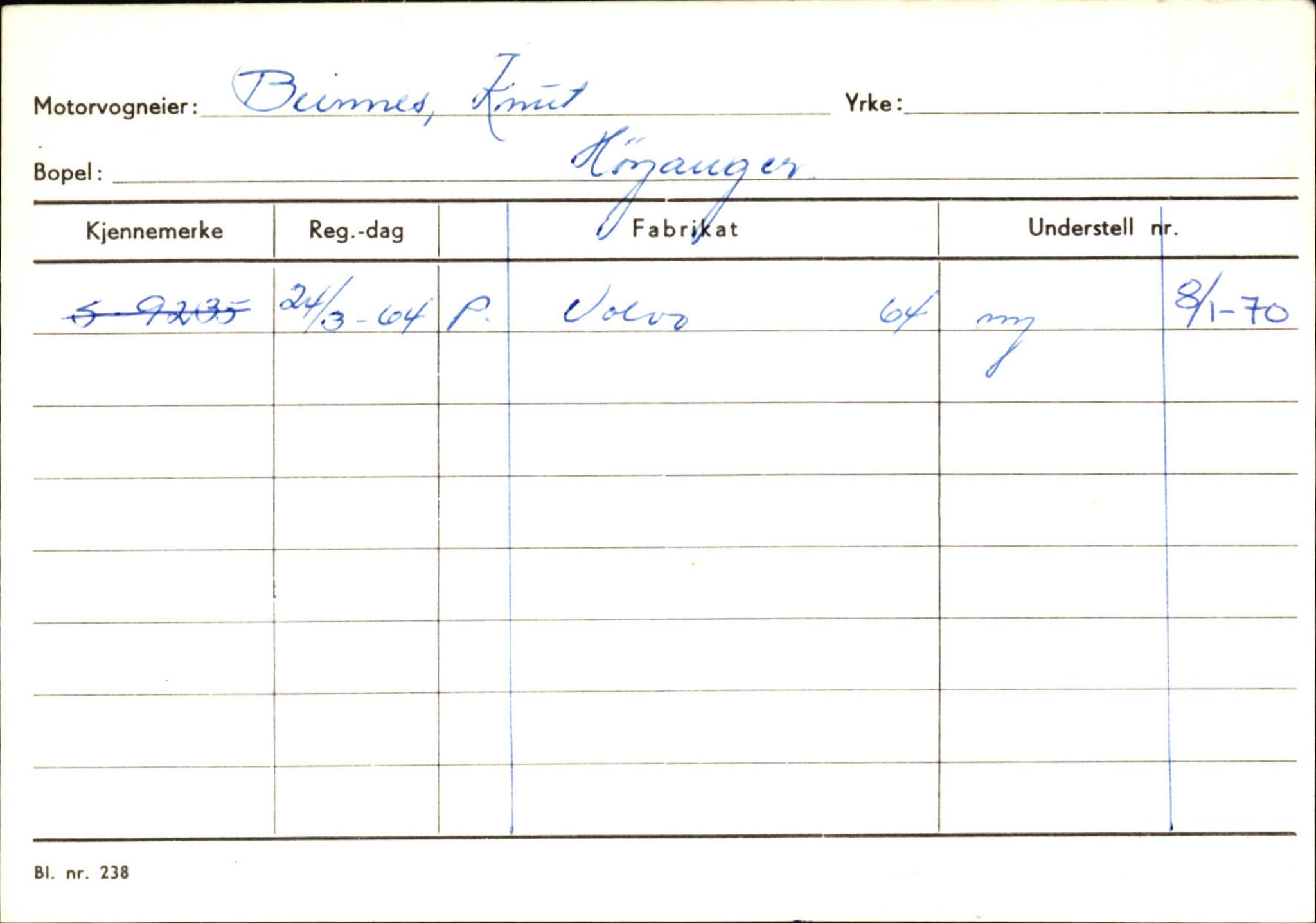 Statens vegvesen, Sogn og Fjordane vegkontor, SAB/A-5301/4/F/L0130: Eigarregister Eid T-Å. Høyanger A-O, 1945-1975, s. 523