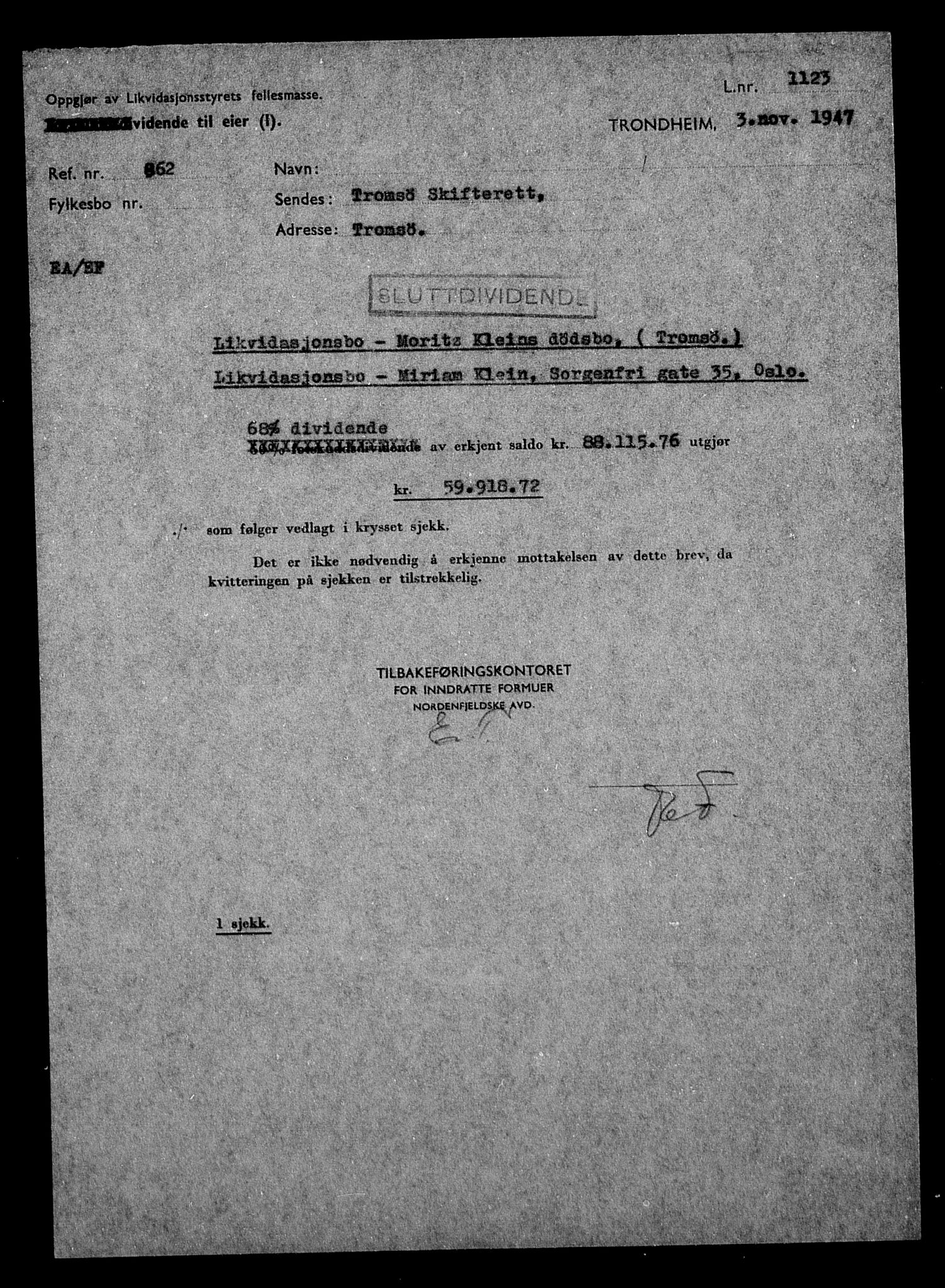 Justisdepartementet, Tilbakeføringskontoret for inndratte formuer, AV/RA-S-1564/H/Hc/Hcb/L0914: --, 1945-1947, s. 30