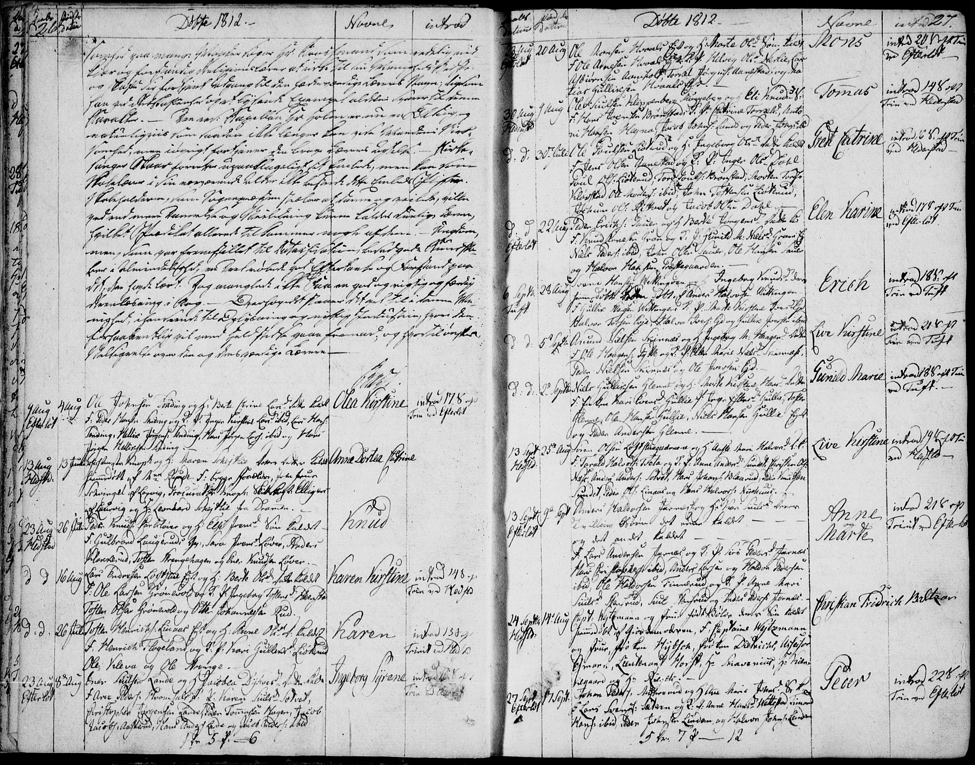 Sandsvær kirkebøker, SAKO/A-244/F/Fa/L0003: Ministerialbok nr. I 3, 1809-1817, s. 26-27