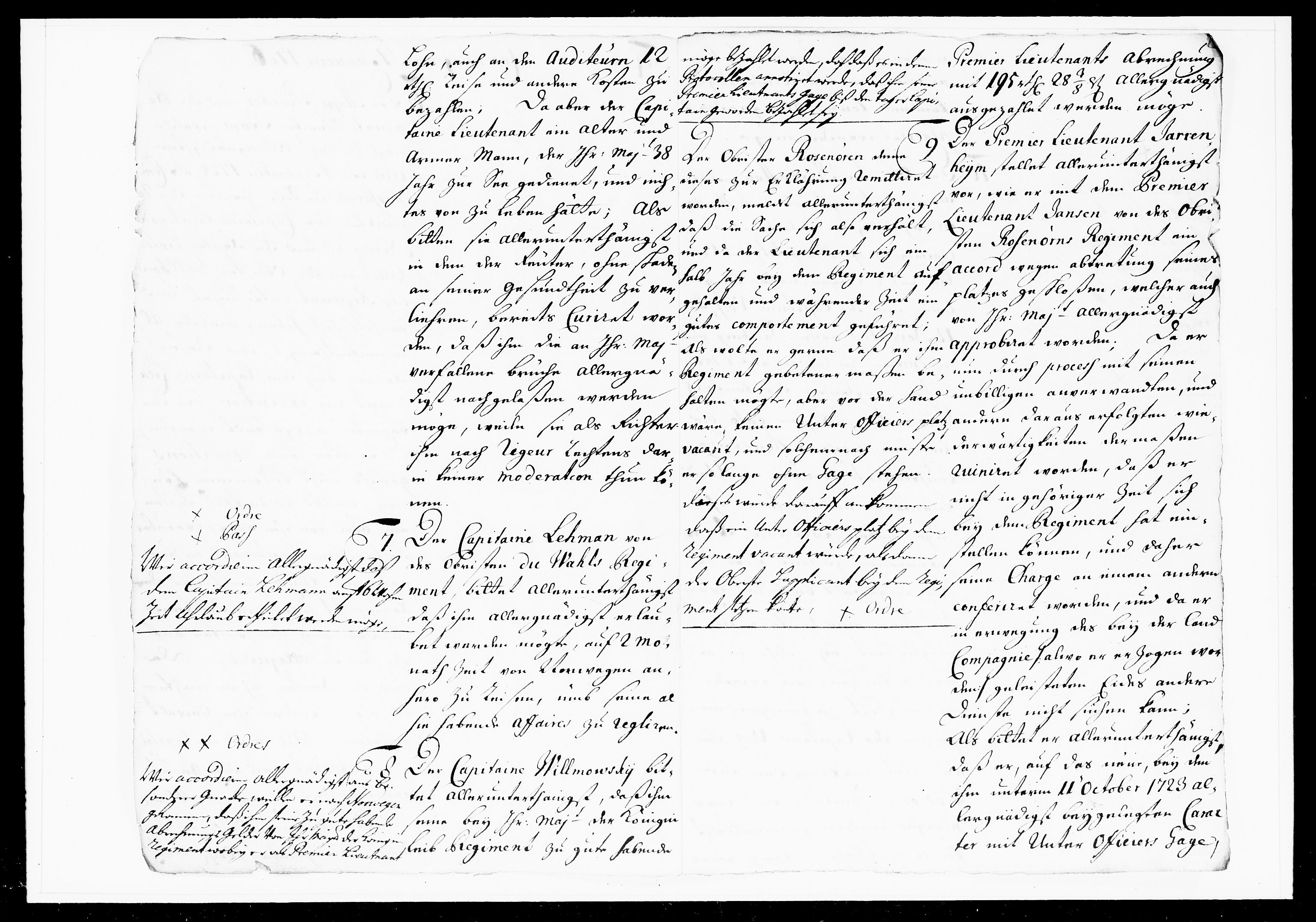 Krigskollegiet, Krigskancelliet, DRA/A-0006/-/1078-1081: Refererede sager, 1726, s. 5