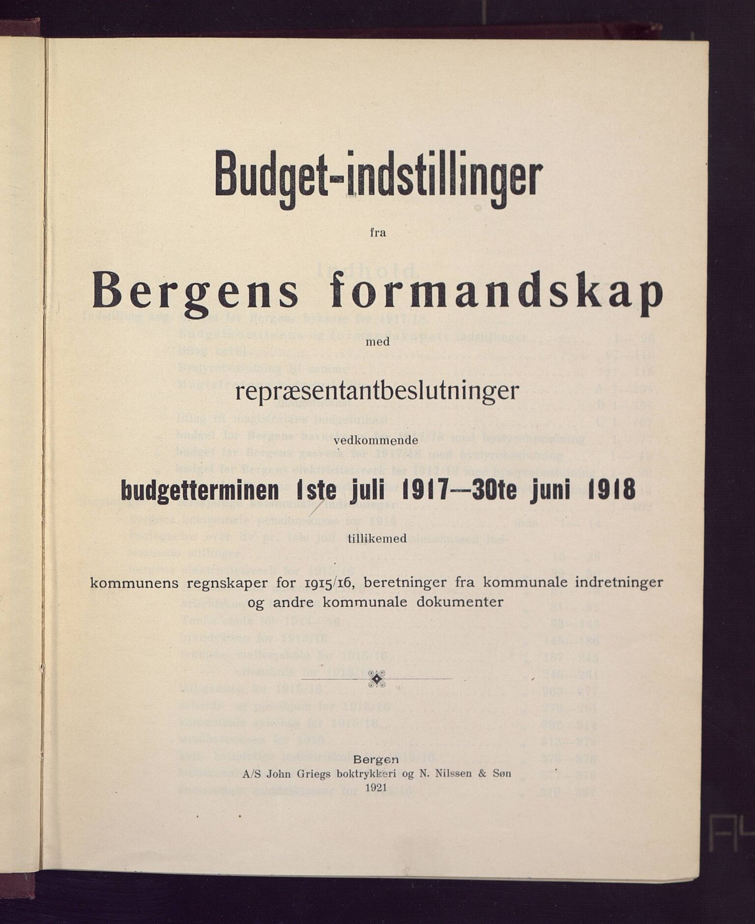 Bergen kommune. Formannskapet, BBA/A-0003/Ad/L0095: Bergens Kommuneforhandlinger, bind II, 1916-1917