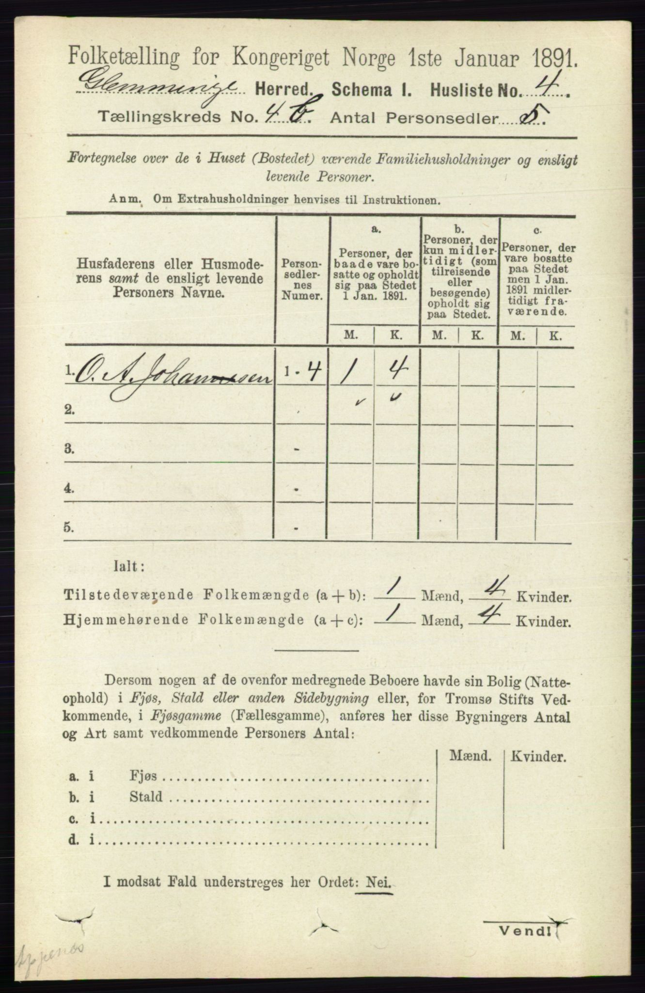RA, Folketelling 1891 for 0132 Glemmen herred, 1891, s. 4738