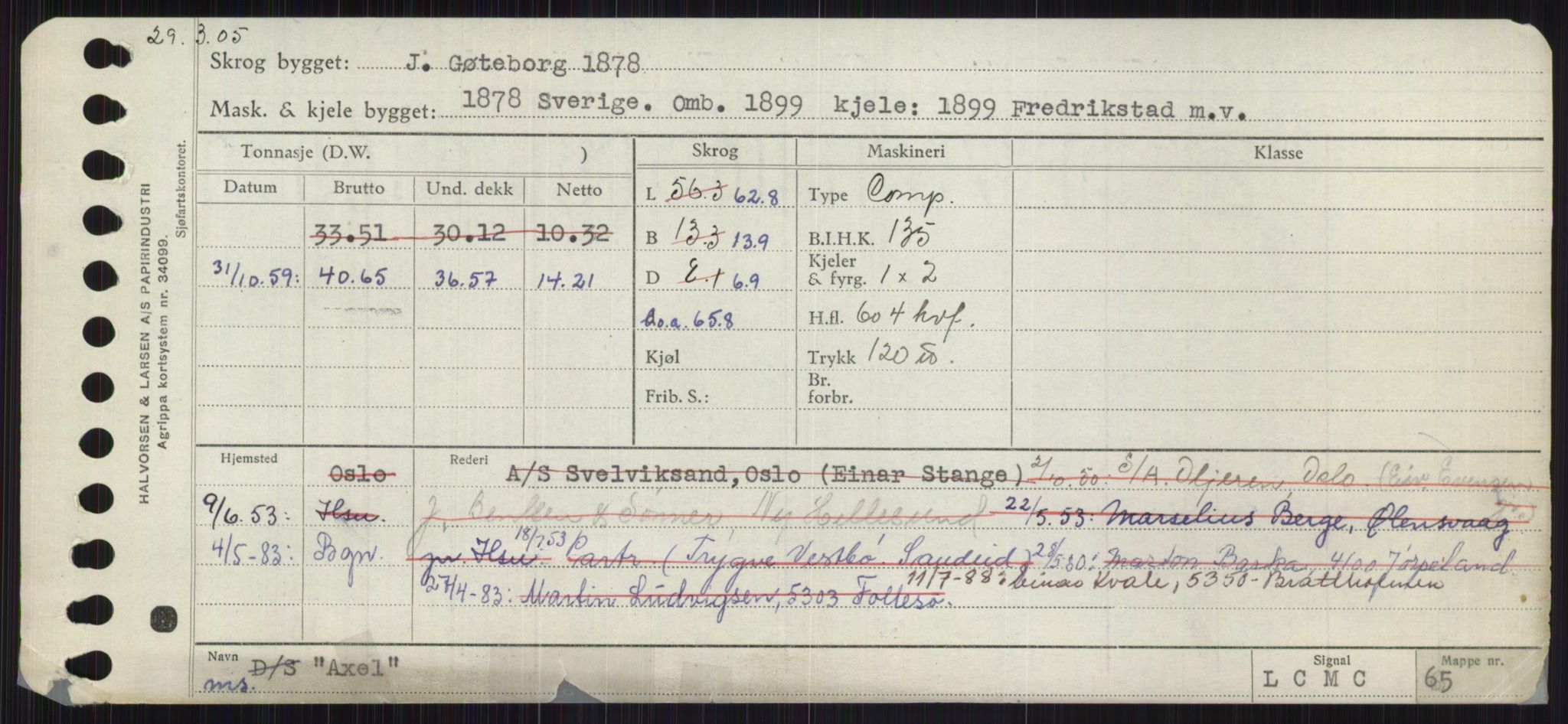 Sjøfartsdirektoratet med forløpere, Skipsmålingen, RA/S-1627/H/Ha/L0001/0001: Fartøy, A-Eig / Fartøy A-Bjøn, s. 575