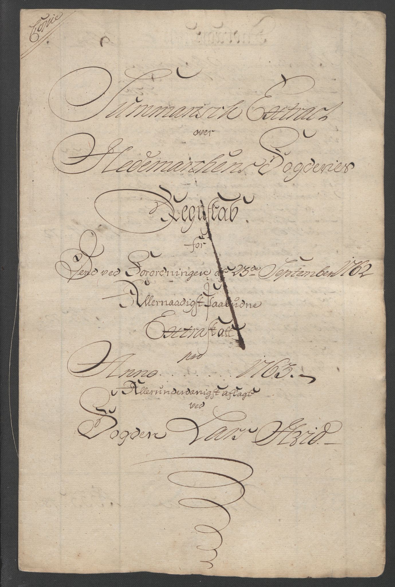 Rentekammeret inntil 1814, Reviderte regnskaper, Fogderegnskap, RA/EA-4092/R16/L1147: Ekstraskatten Hedmark, 1763-1764, s. 7