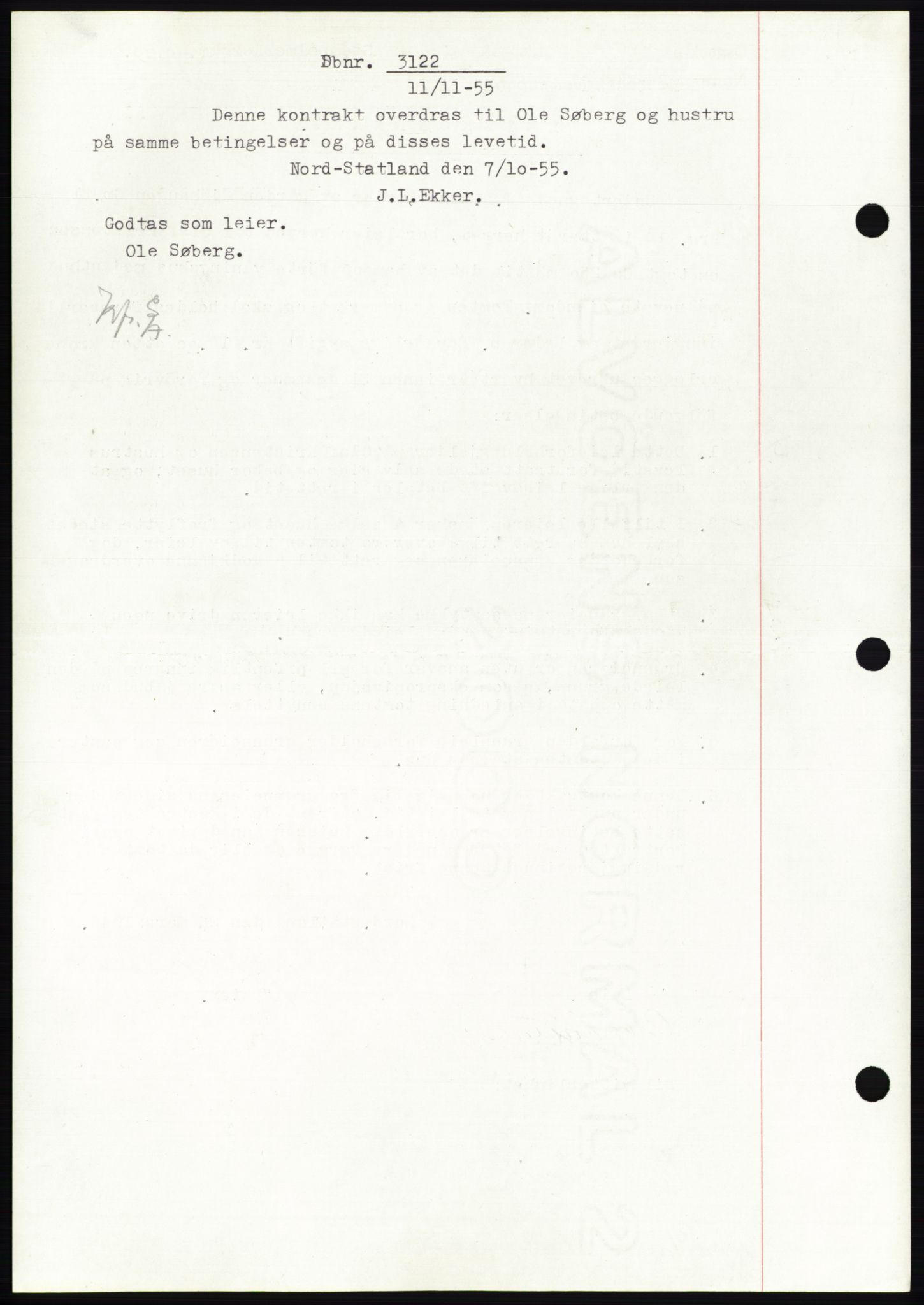 Namdal sorenskriveri, SAT/A-4133/1/2/2C: Pantebok nr. -, 1944-1945, Dagboknr: 3122/1945