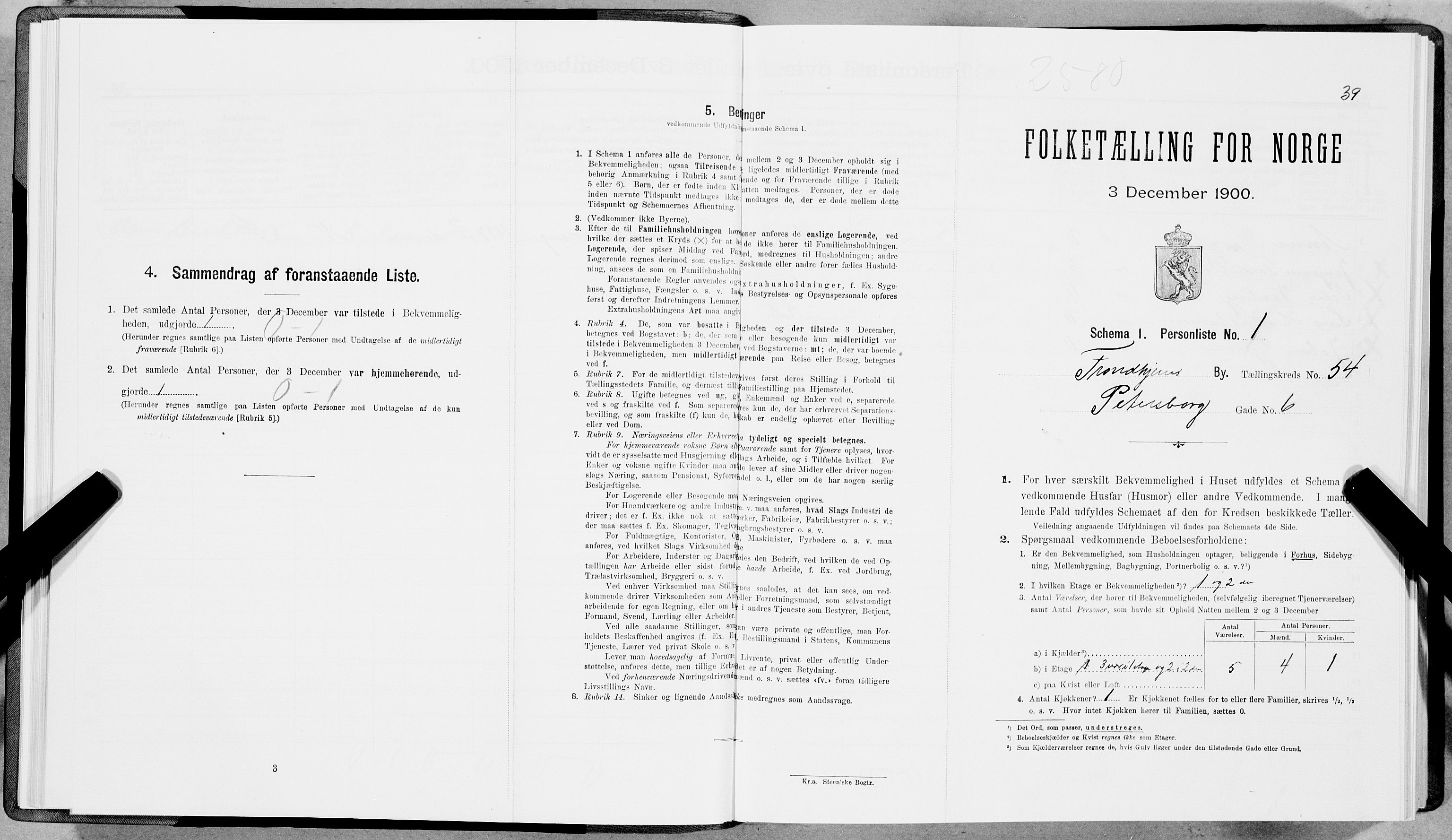 SAT, Folketelling 1900 for 1601 Trondheim kjøpstad, 1900, s. 9107