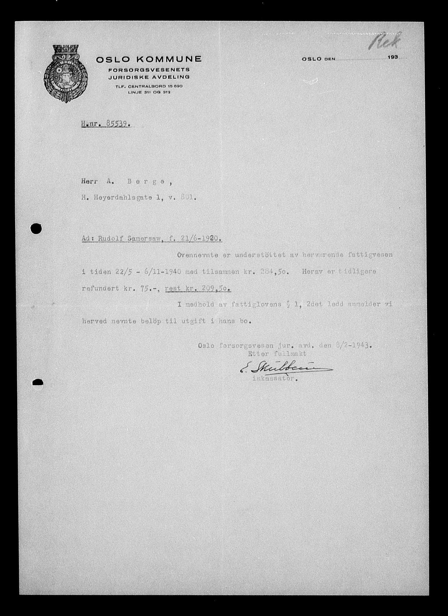 Justisdepartementet, Tilbakeføringskontoret for inndratte formuer, AV/RA-S-1564/H/Hc/Hcc/L0976: --, 1945-1947, s. 639