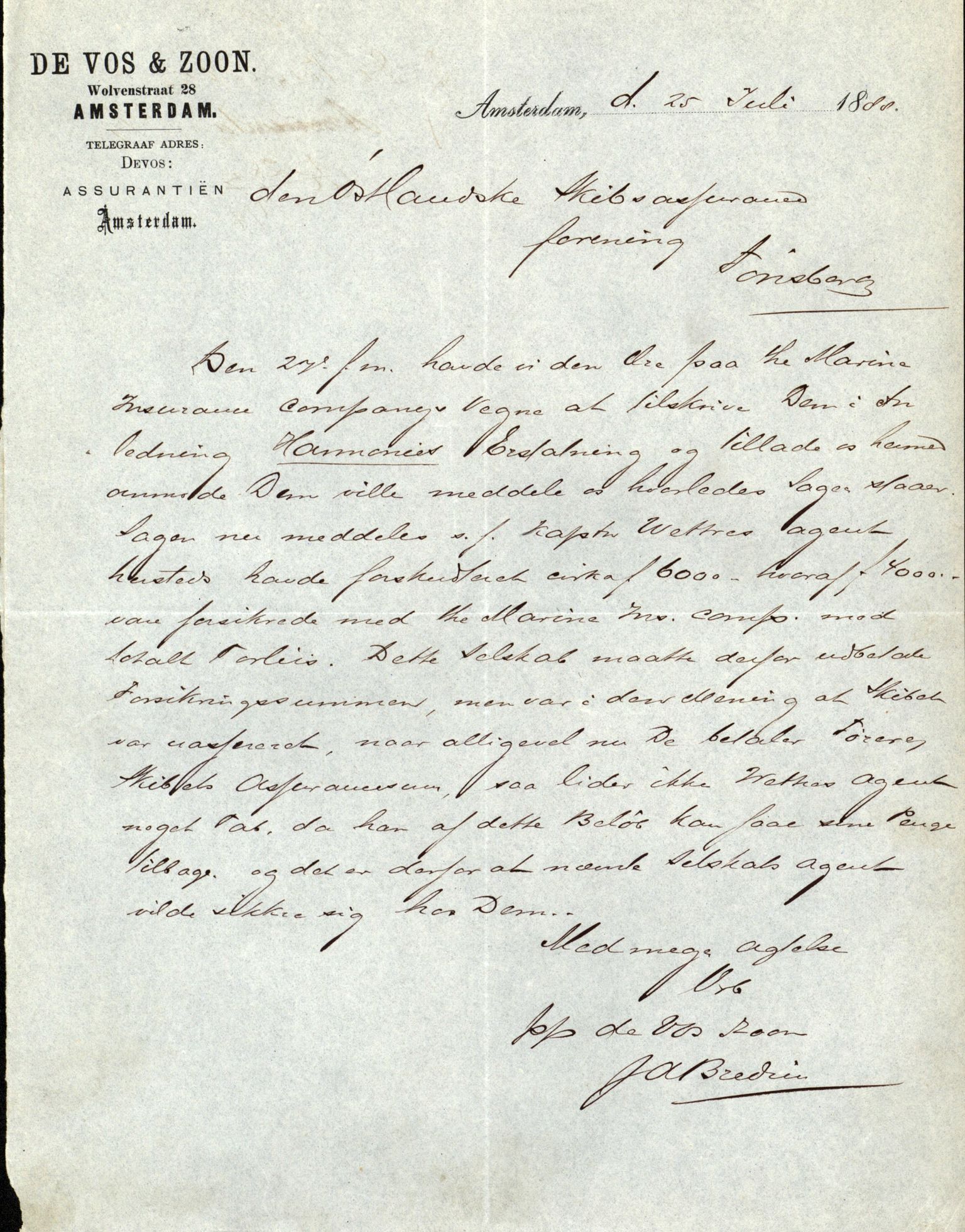 Pa 63 - Østlandske skibsassuranceforening, VEMU/A-1079/G/Ga/L0021/0006: Havaridokumenter / Gøthe, Granit, Granen, Harmonie, Lindsay, 1888, s. 91