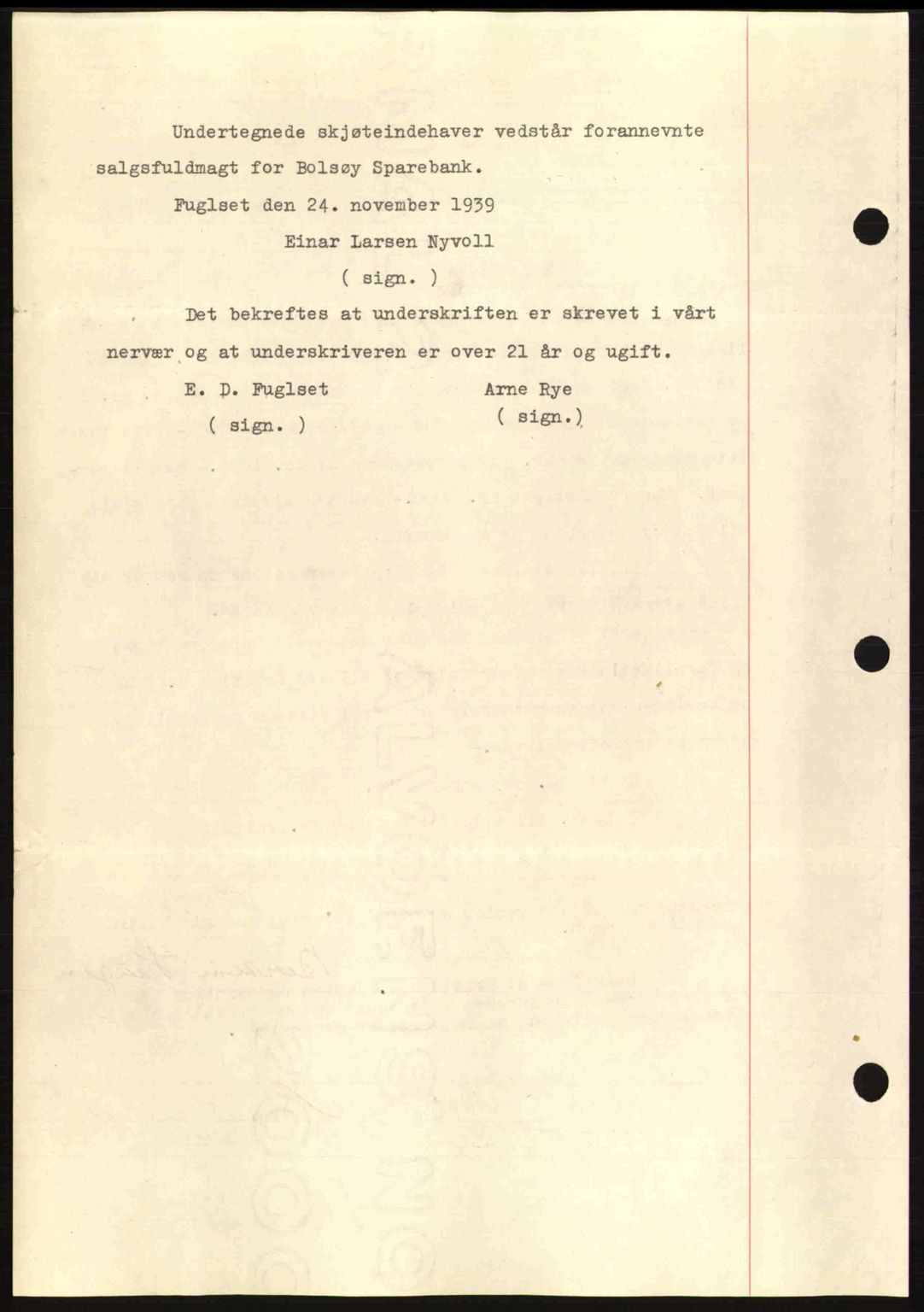 Romsdal sorenskriveri, AV/SAT-A-4149/1/2/2C: Pantebok nr. A7, 1939-1939, Dagboknr: 2510/1939