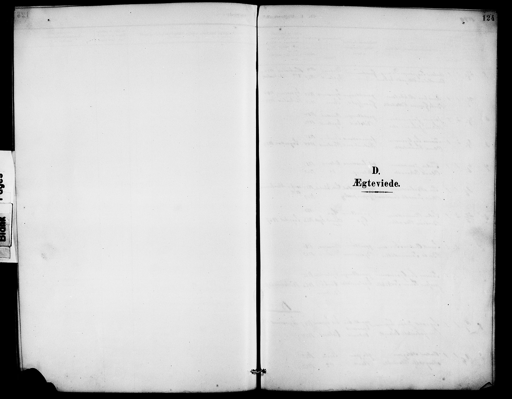 Lund sokneprestkontor, SAST/A-101809/S07/L0007: Klokkerbok nr. B 7, 1890-1925, s. 124