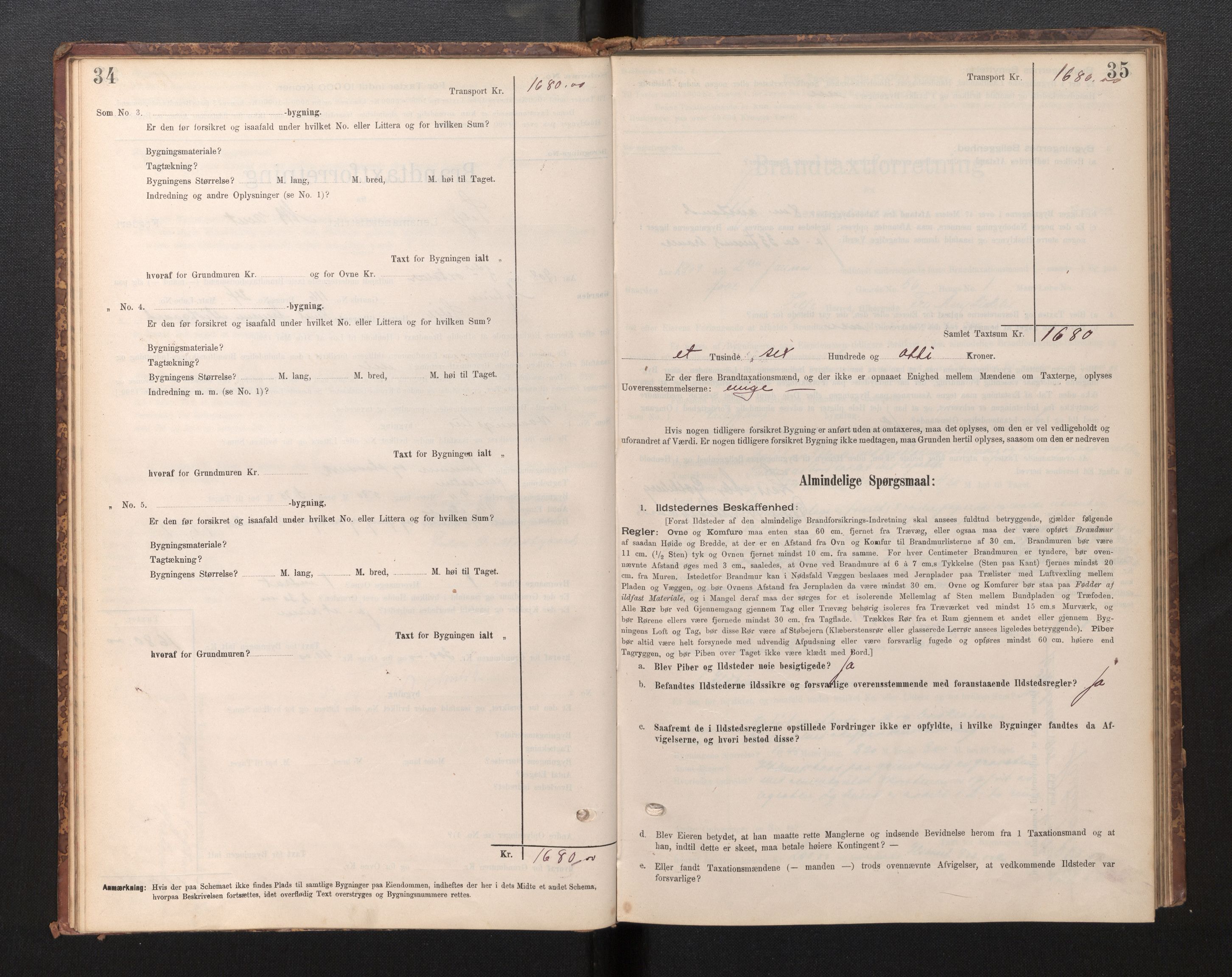 Lensmannen i Selje, SAB/A-29701/0012/L0003: Branntakstprotokoll, skjematakst, 1895-1929, s. 34-35
