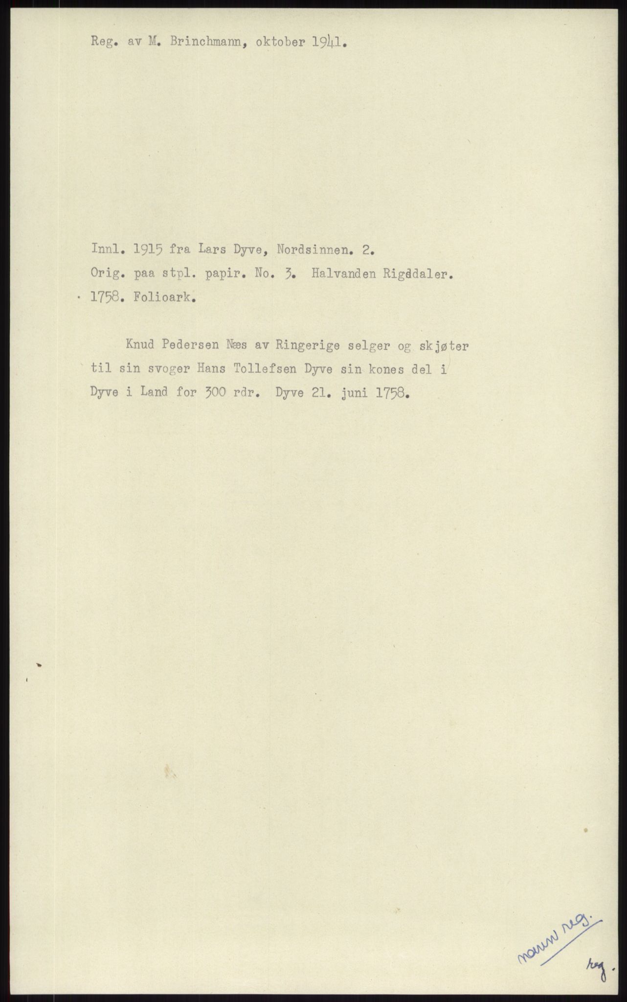 Samlinger til kildeutgivelse, Diplomavskriftsamlingen, AV/RA-EA-4053/H/Ha, s. 1939