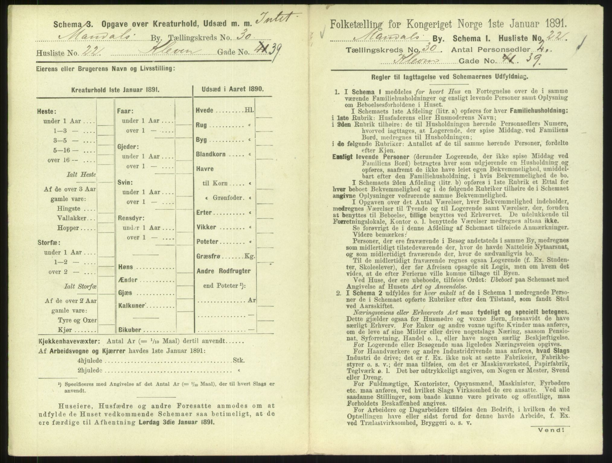 RA, Folketelling 1891 for 1002 Mandal ladested, 1891, s. 1389