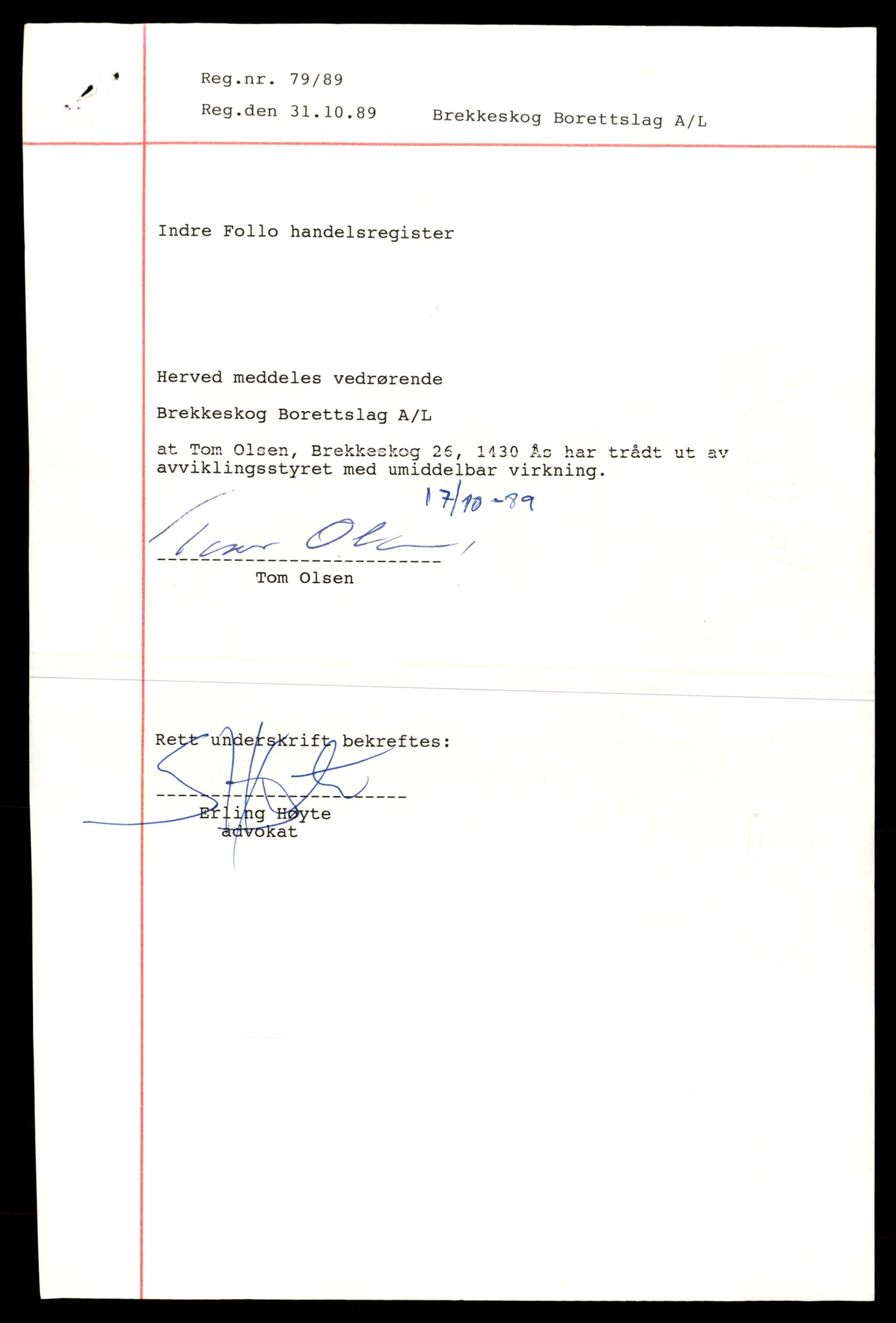 Indre Follo tingrett, SAT/A-10086/K/Kb/Kbc/L0011: Ansvarlig selskap, B - Å, 1944-1990, s. 1