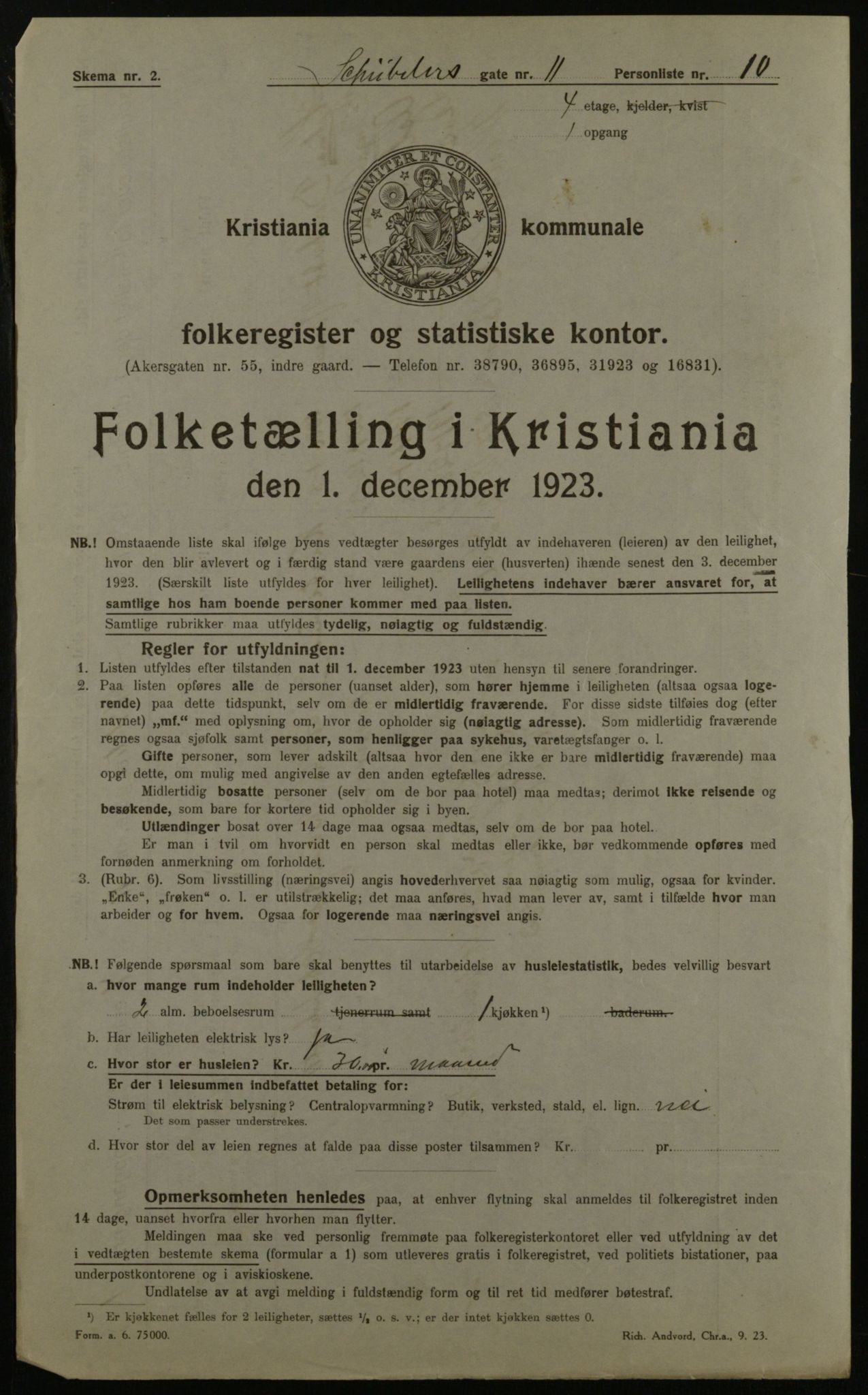 OBA, Kommunal folketelling 1.12.1923 for Kristiania, 1923, s. 103028