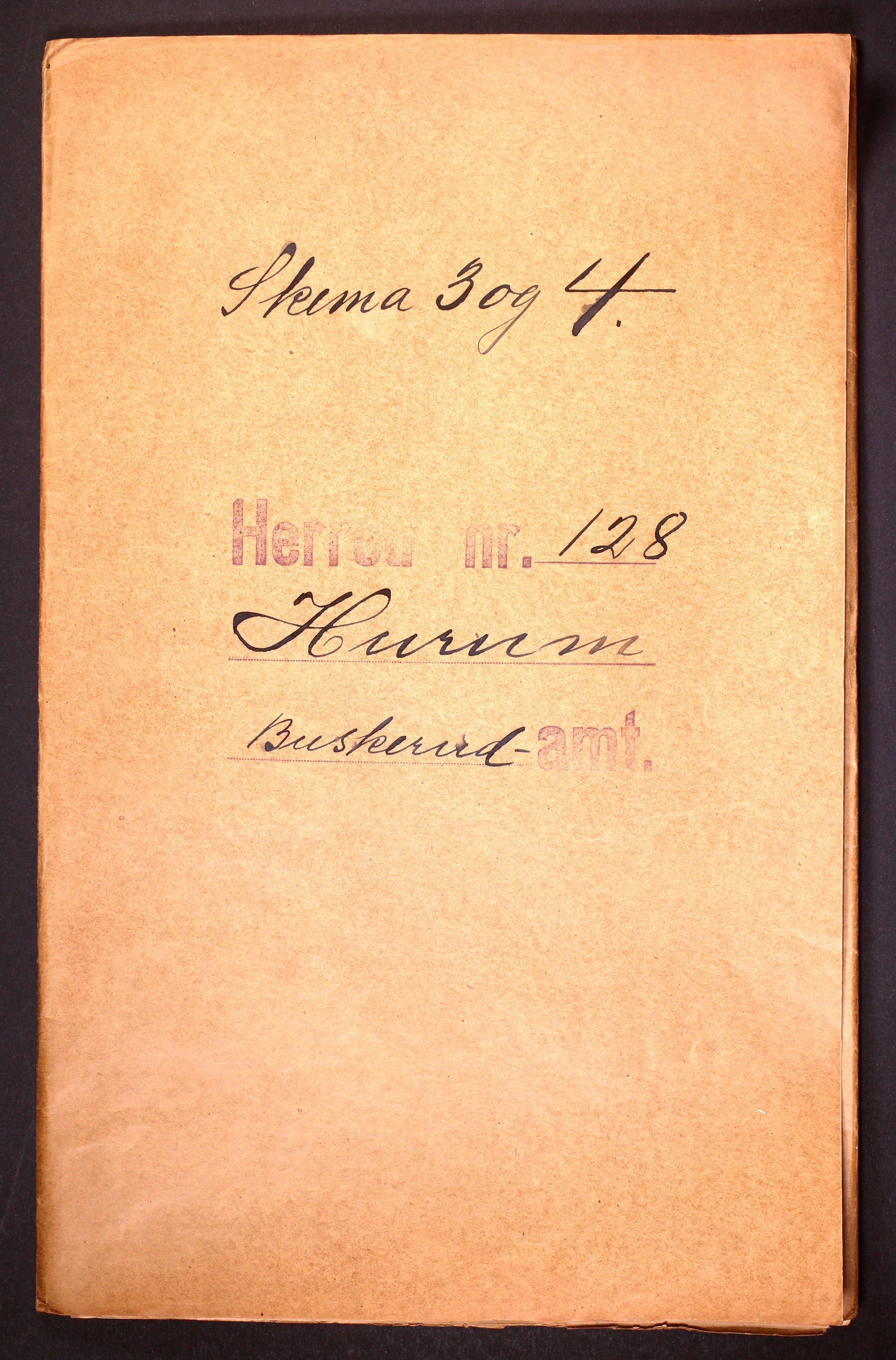 RA, Folketelling 1910 for 0628 Hurum herred, 1910, s. 1